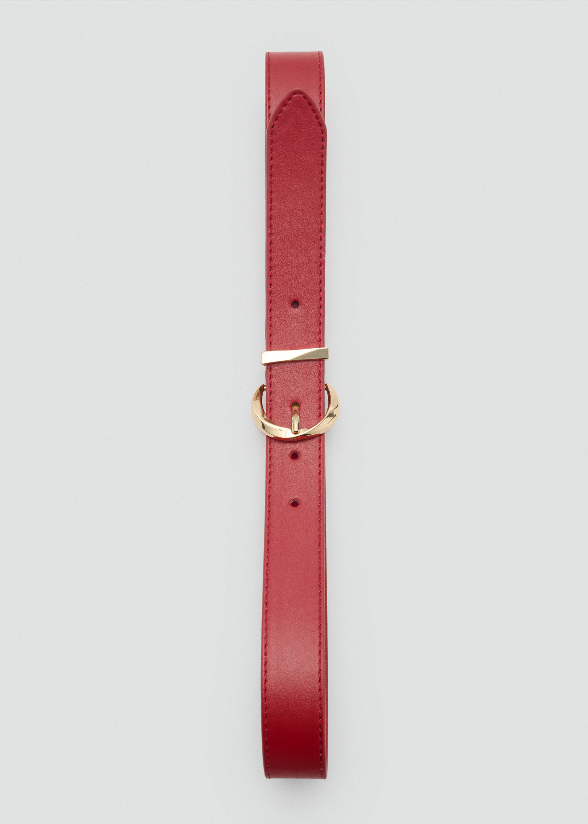 Ceintuur met ovalen gesp - Detail van het artikel 2, Rood. Ref: 87064414-00.