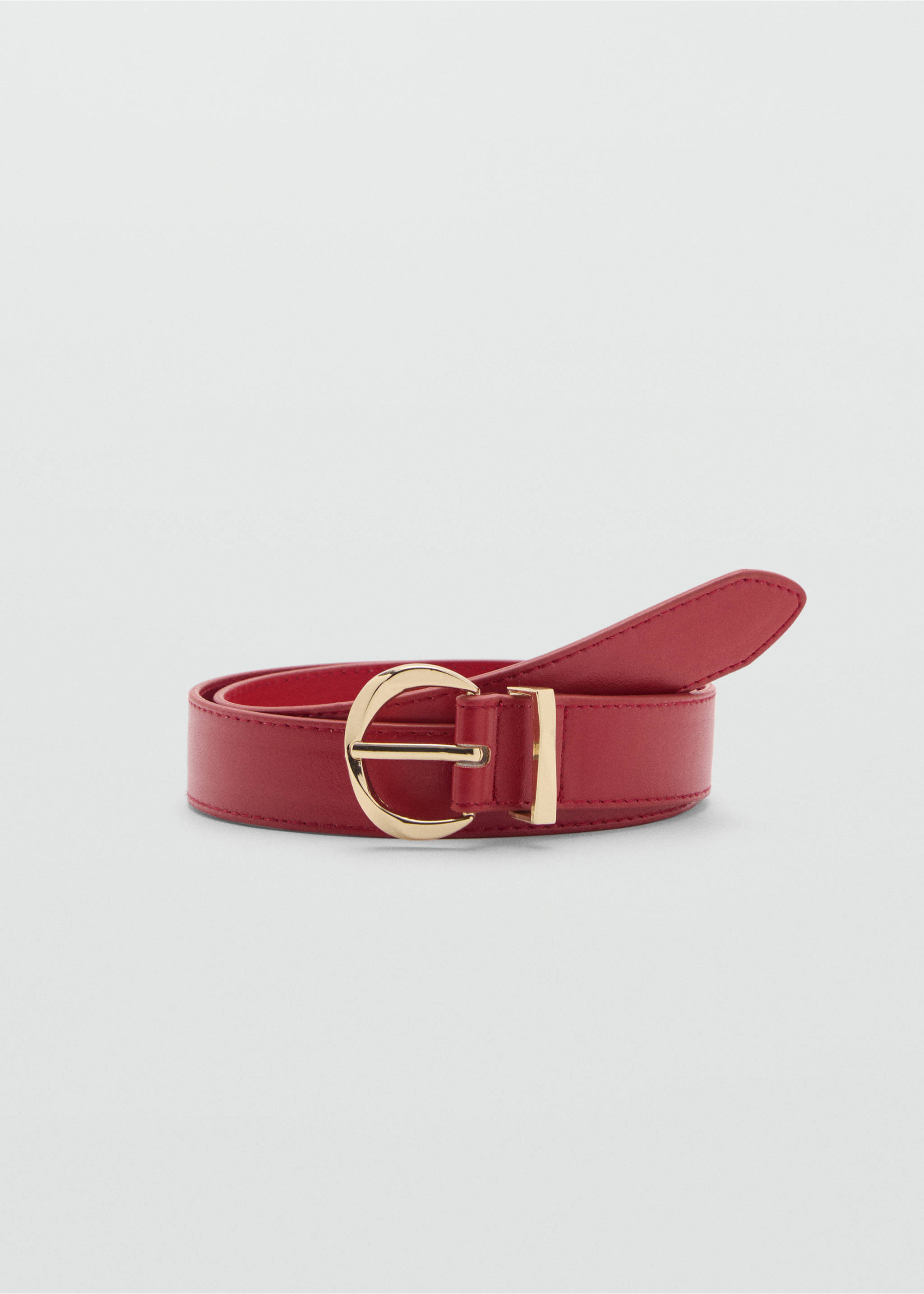 Ceintuur met ovalen gesp - Artikel zonder model, Rood. Ref: 87064414-00.