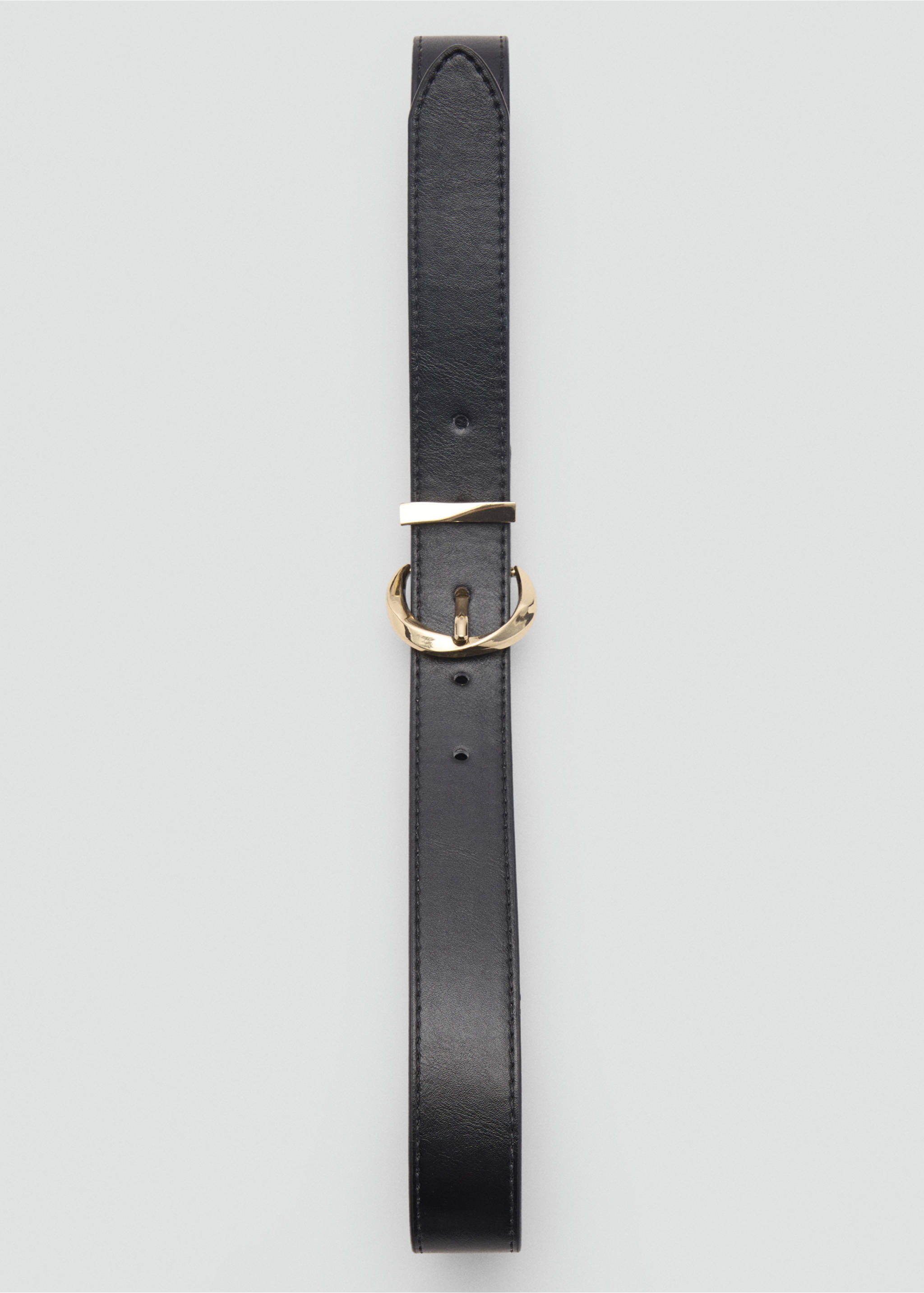 Ceinture boucle ovale - Détail de l'article 2, Noir. Ref: 87064414-00.