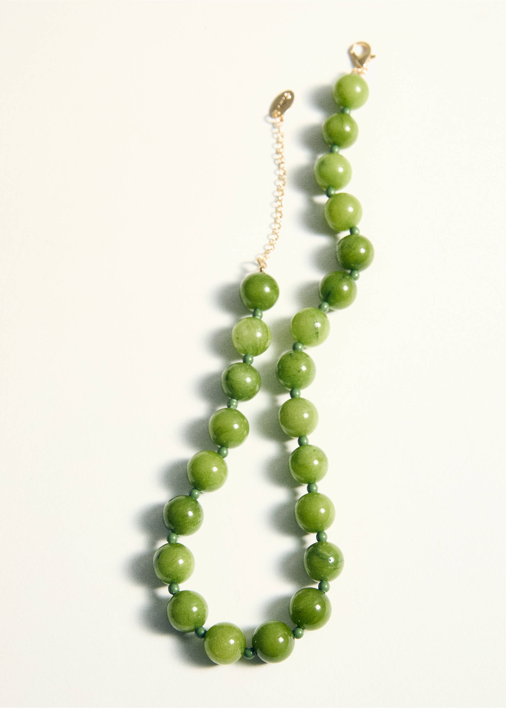 Bead-stone necklace - Details of the article 5, Pastel Green. Ref: 87064417-00.