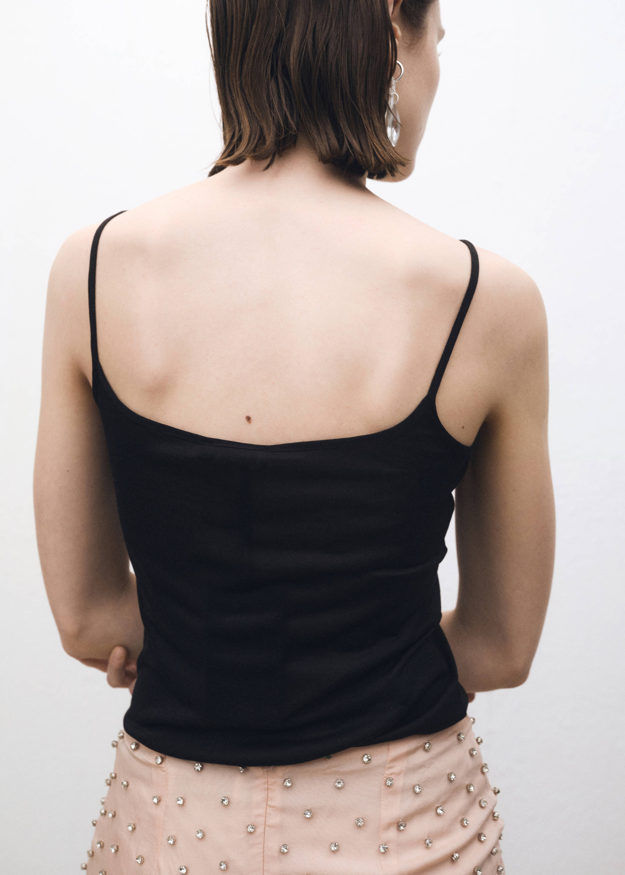 Silk top with thin straps - Details of the article 6