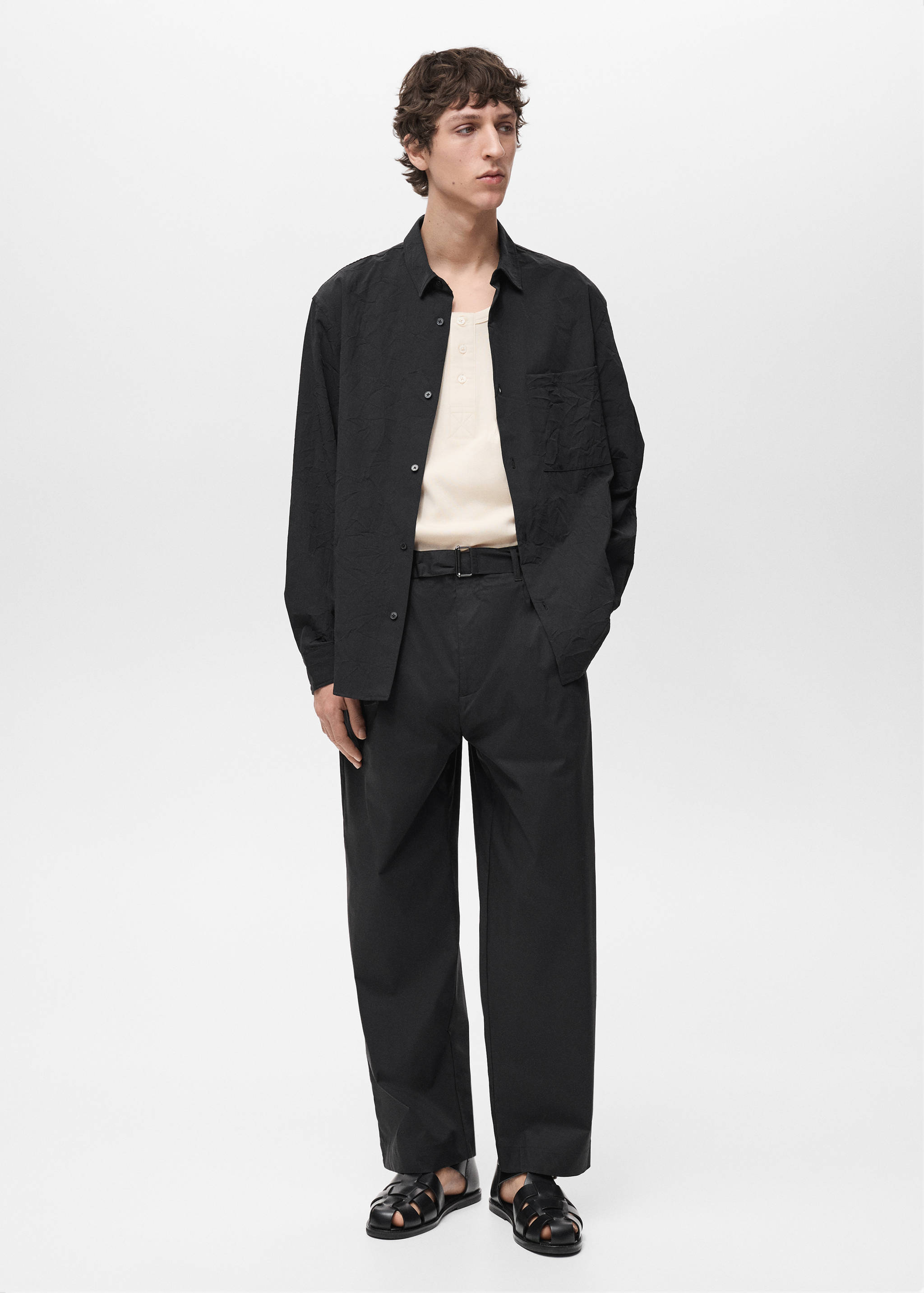 Creased-effect shirt - General plane