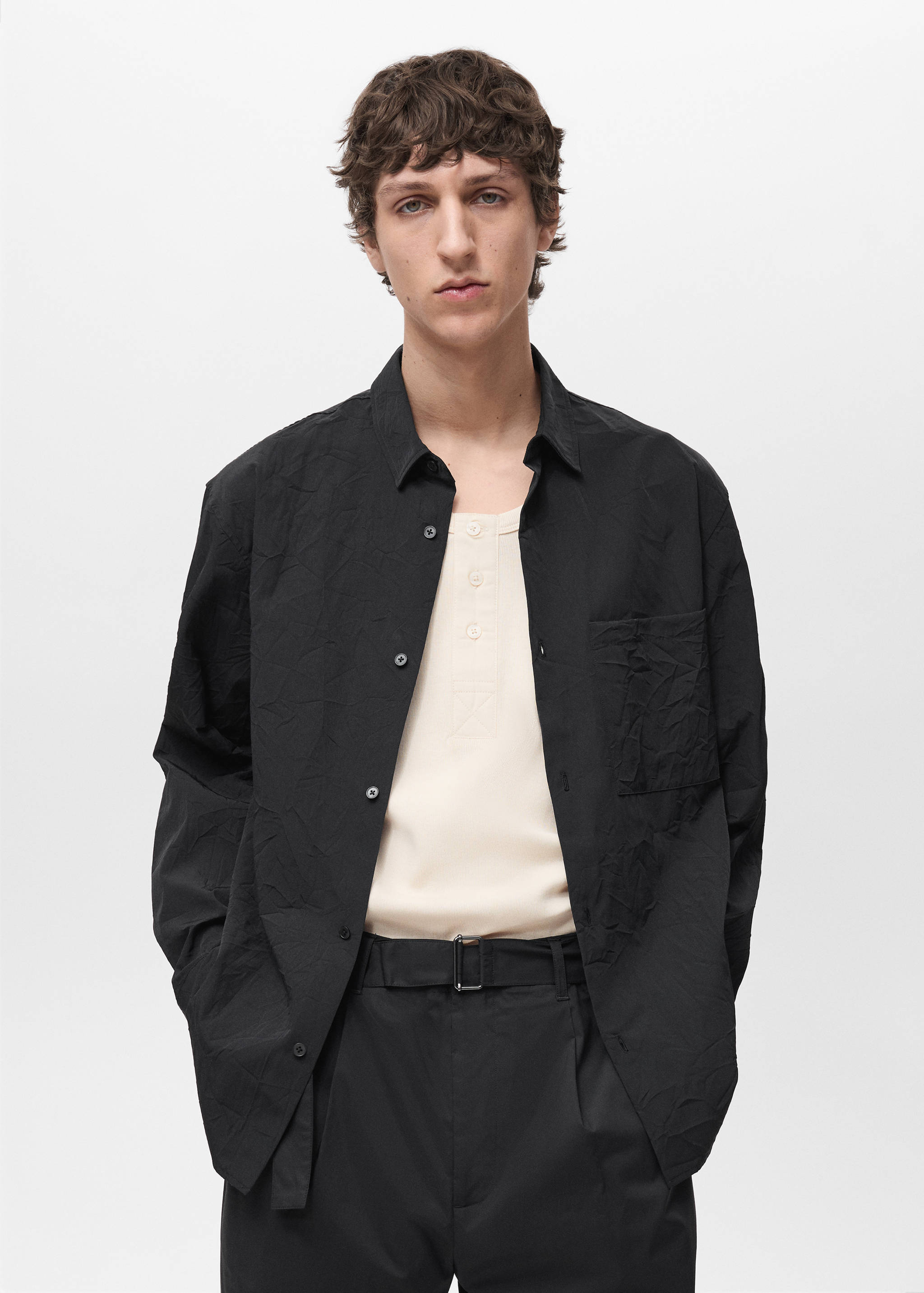 Creased-effect shirt - Medium plane