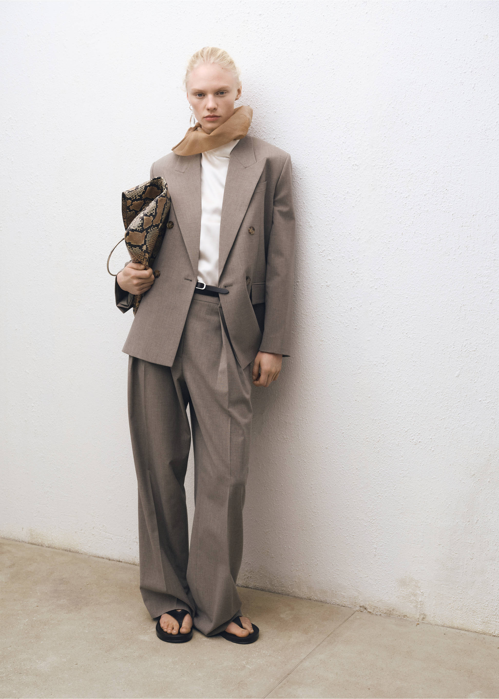 Wool-blend suit blazer - General plane, Medium Brown. Ref: 87064427-00.