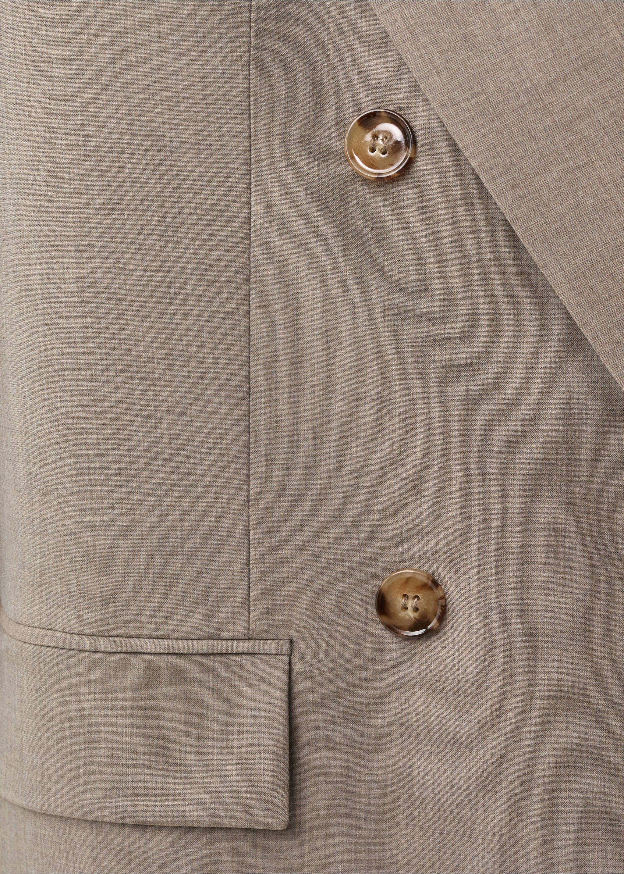 Wool-blend suit blazer - Details of the article 0, Medium Brown. Ref: 87064427-00.