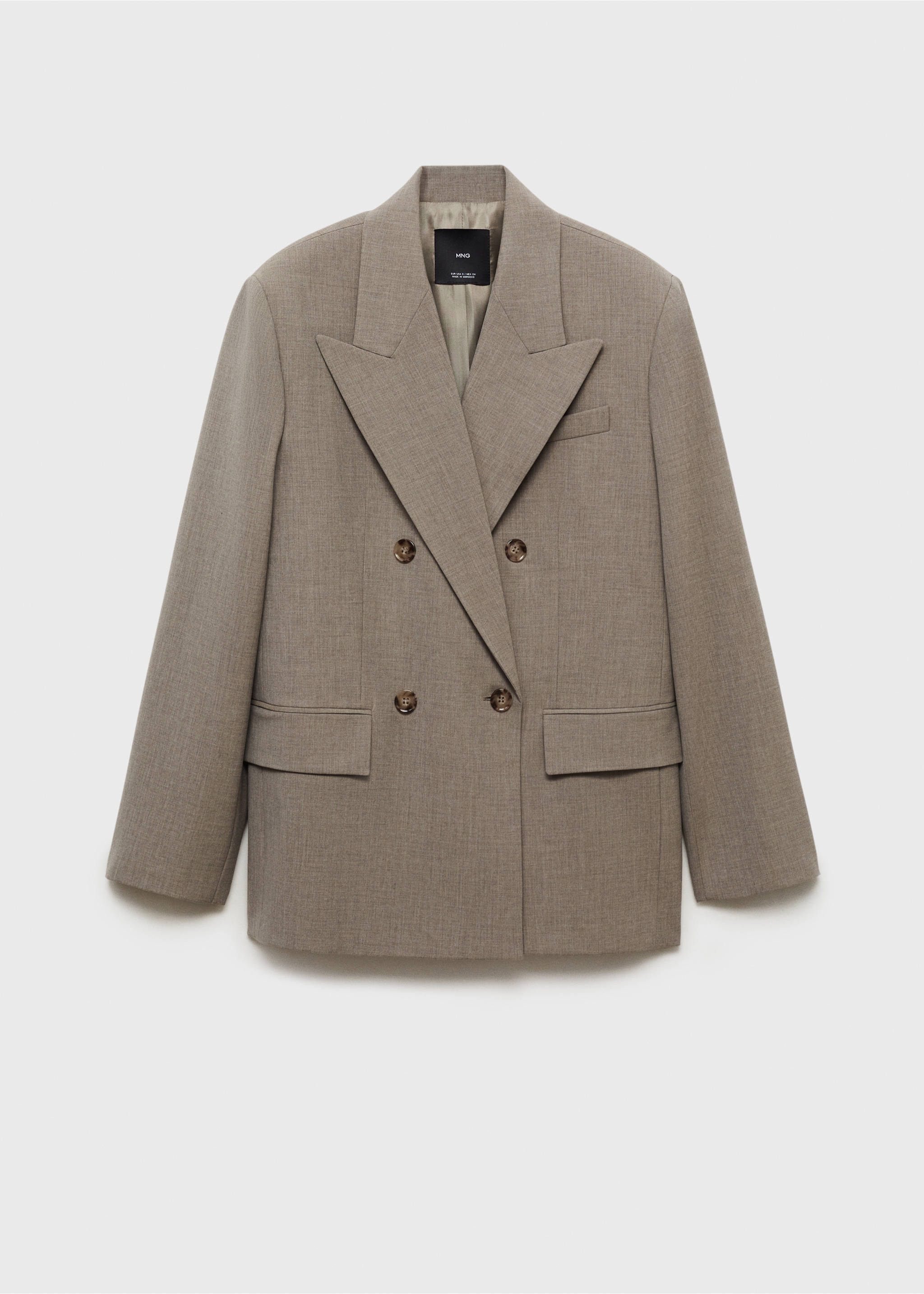 Blazer traje mezcla lana - Artículo sin modelo, Marrón medio. Ref: 87064427-00.