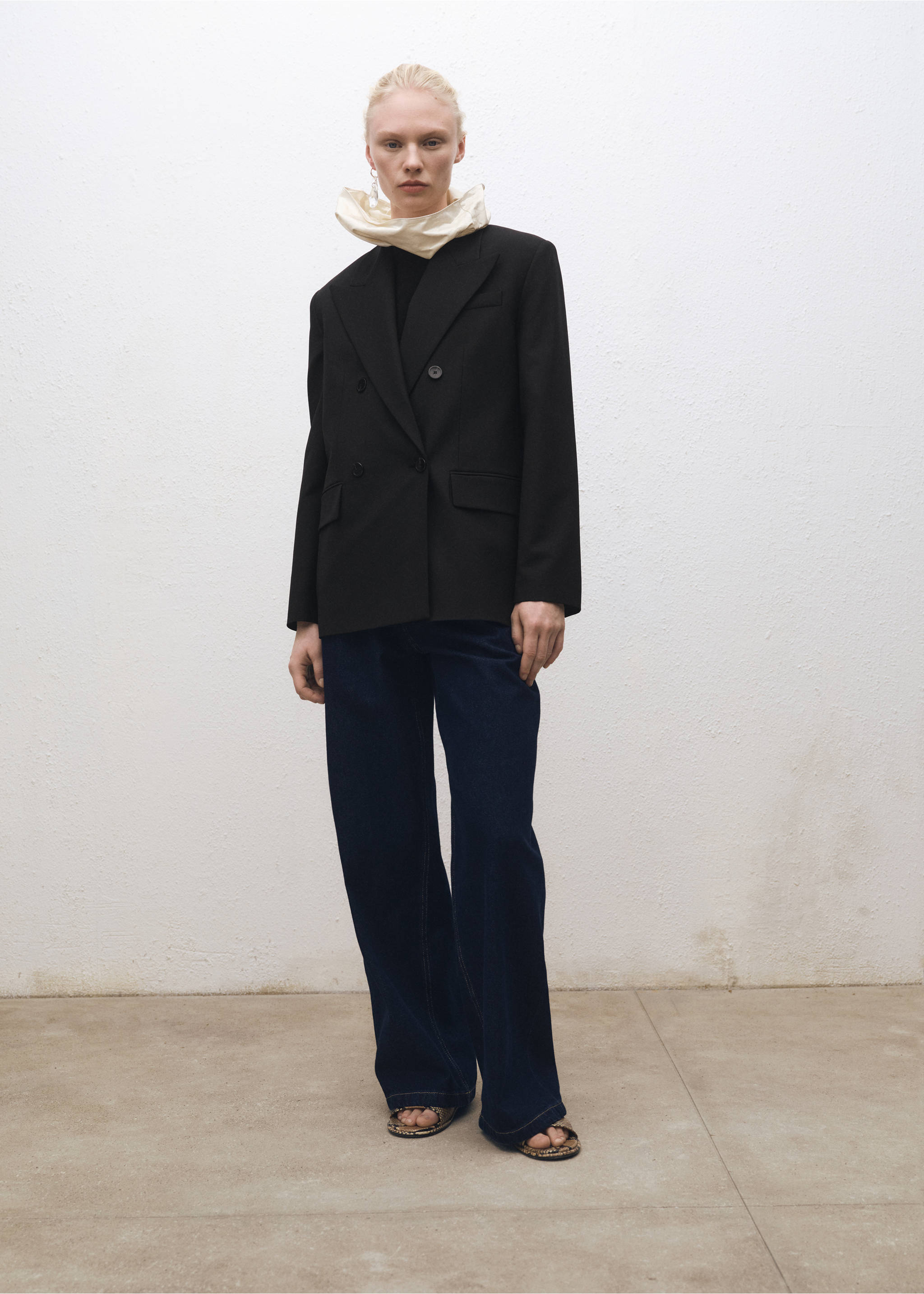 Wool-blend suit blazer - General plane, Black. Ref: 87064427-00.