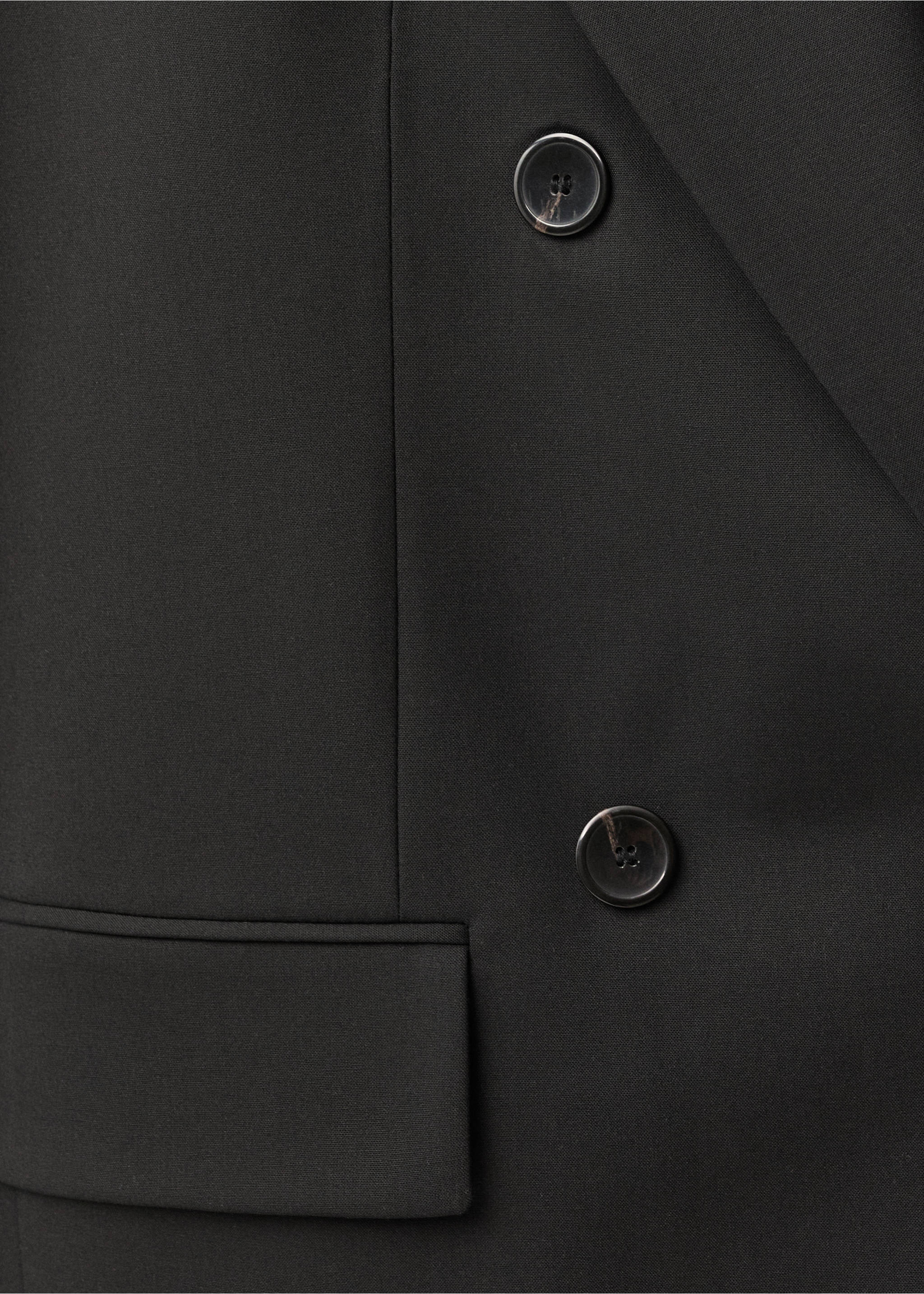 Wool-blend suit blazer - Details of the article 0, Black. Ref: 87064427-00.