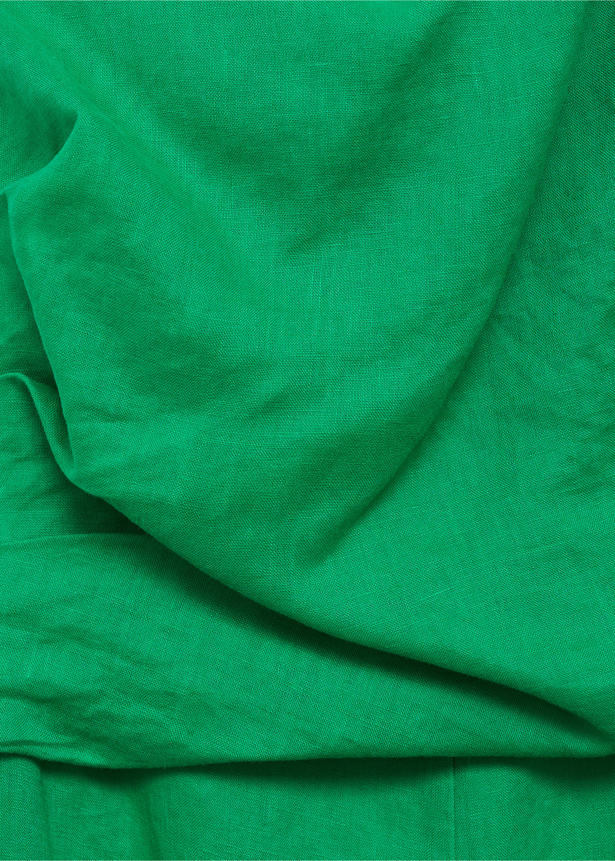 Asymmetrischer Jumpsuit aus Leinen - Detail des Artikels 8, Grün. Ref: 87064779-00.