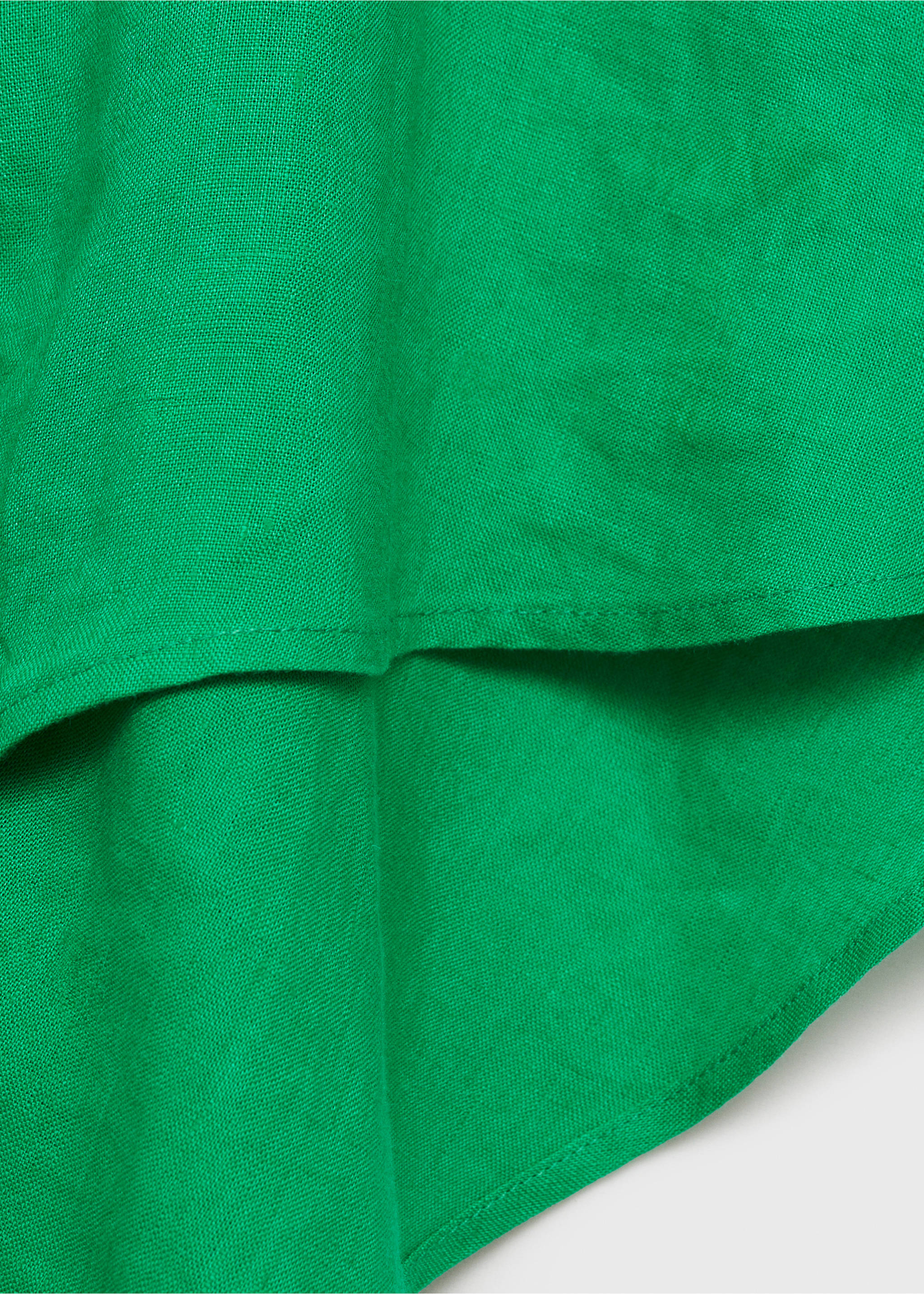 Asymmetrischer Jumpsuit aus Leinen - Detail des Artikels 0, Grün. Ref: 87064779-00.