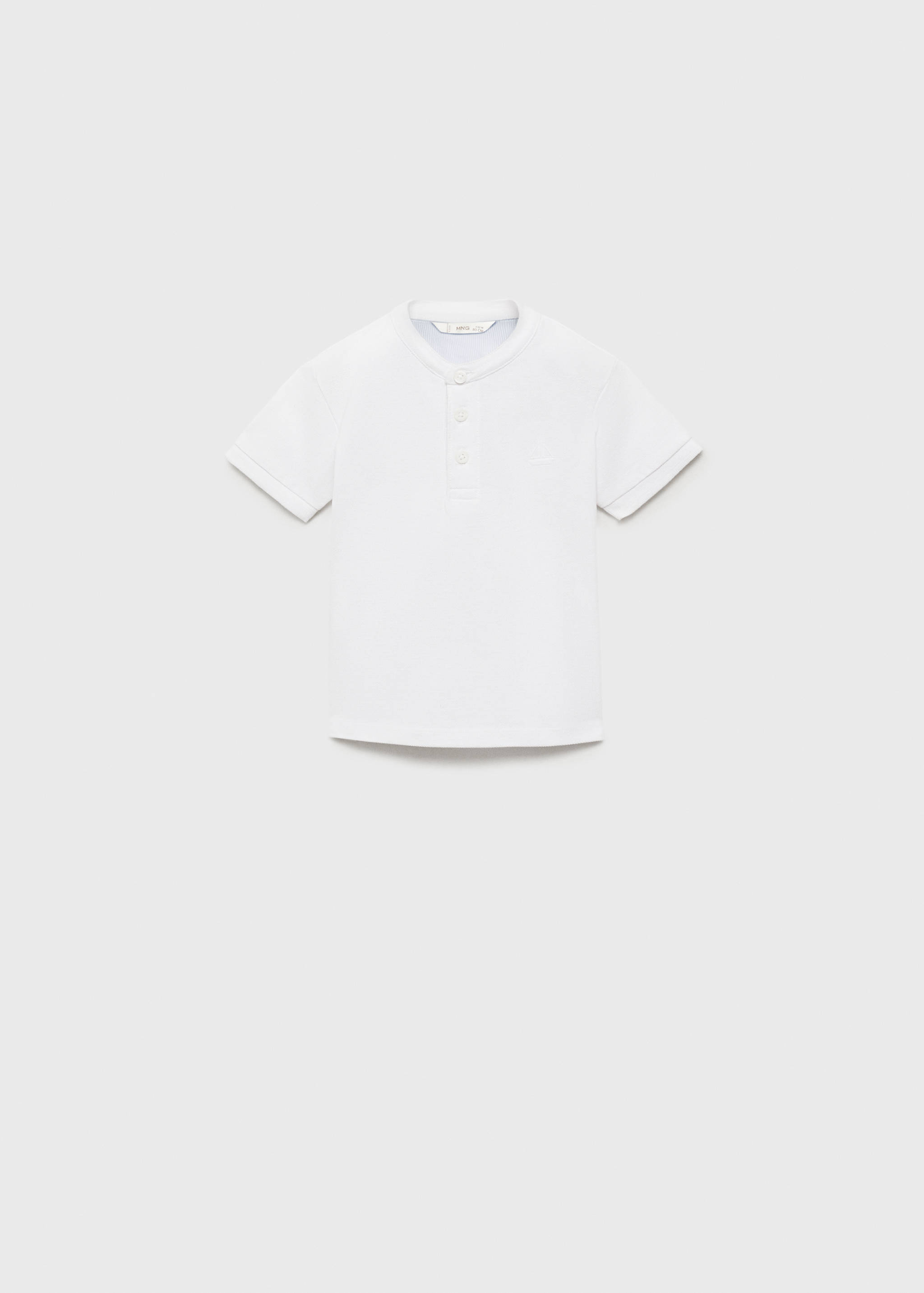 Baumwoll-Poloshirt mit Stehkragen - Artikel ohne Model