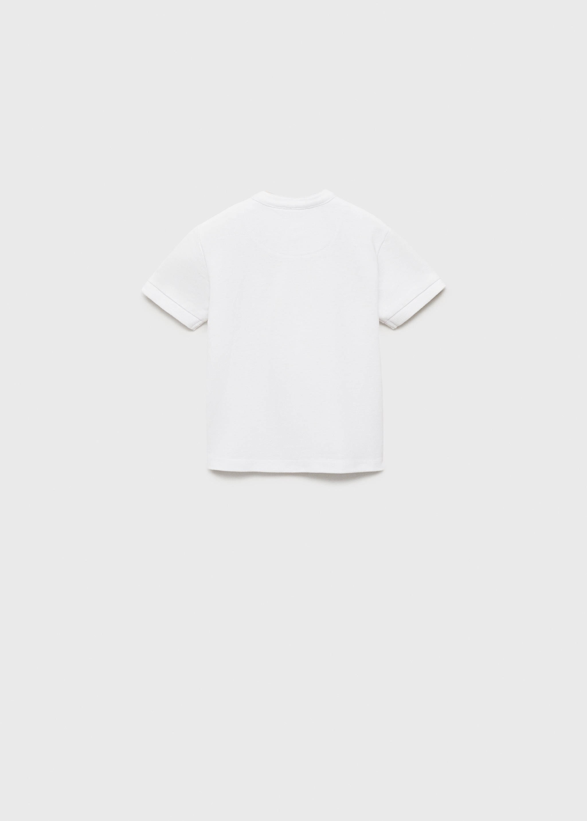 Baumwoll-Poloshirt mit Stehkragen - Rückseite des Artikels