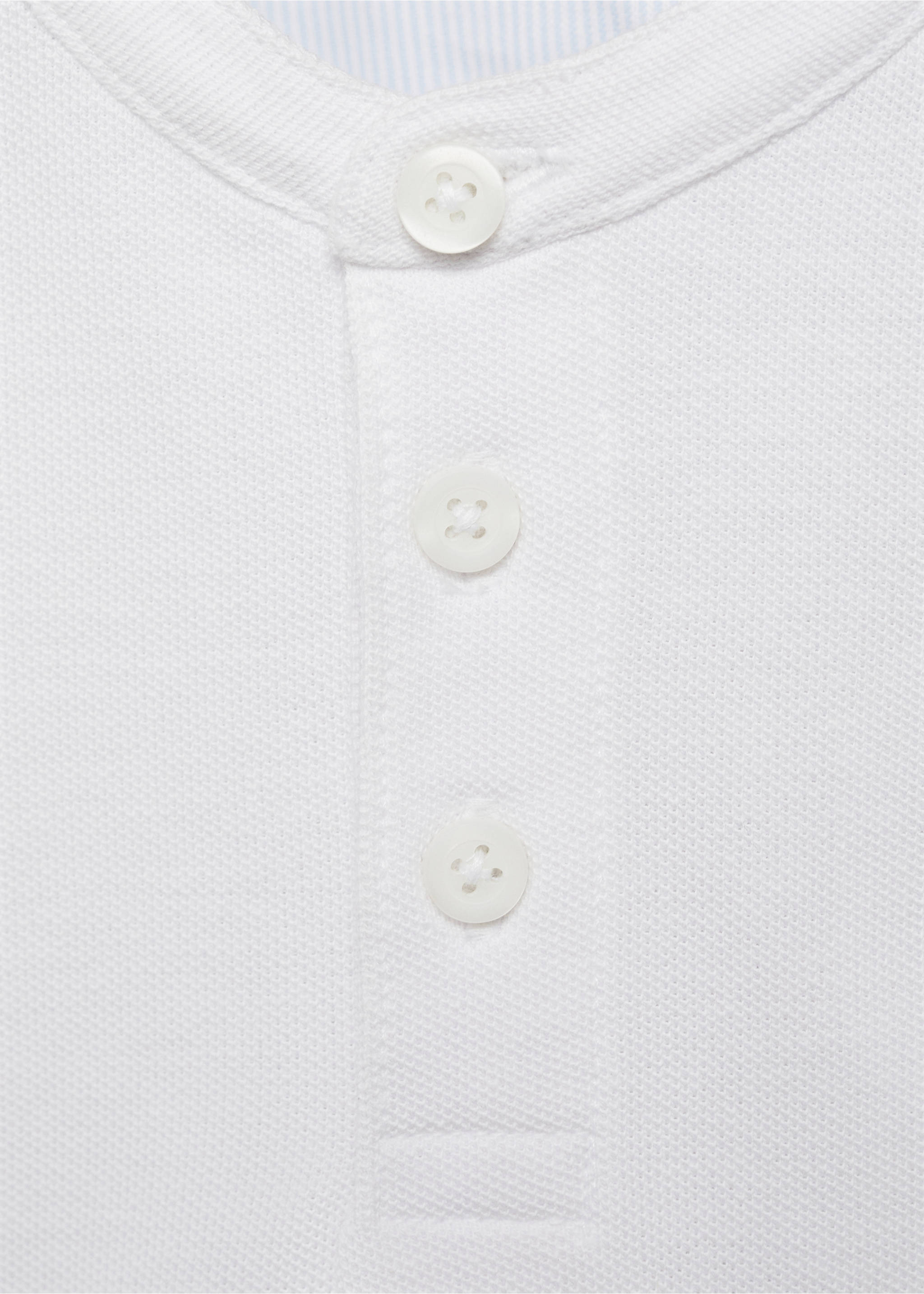 Polo coton col mao - Détail de l'article 8, Blanc cassé. Ref: 87064780-00.