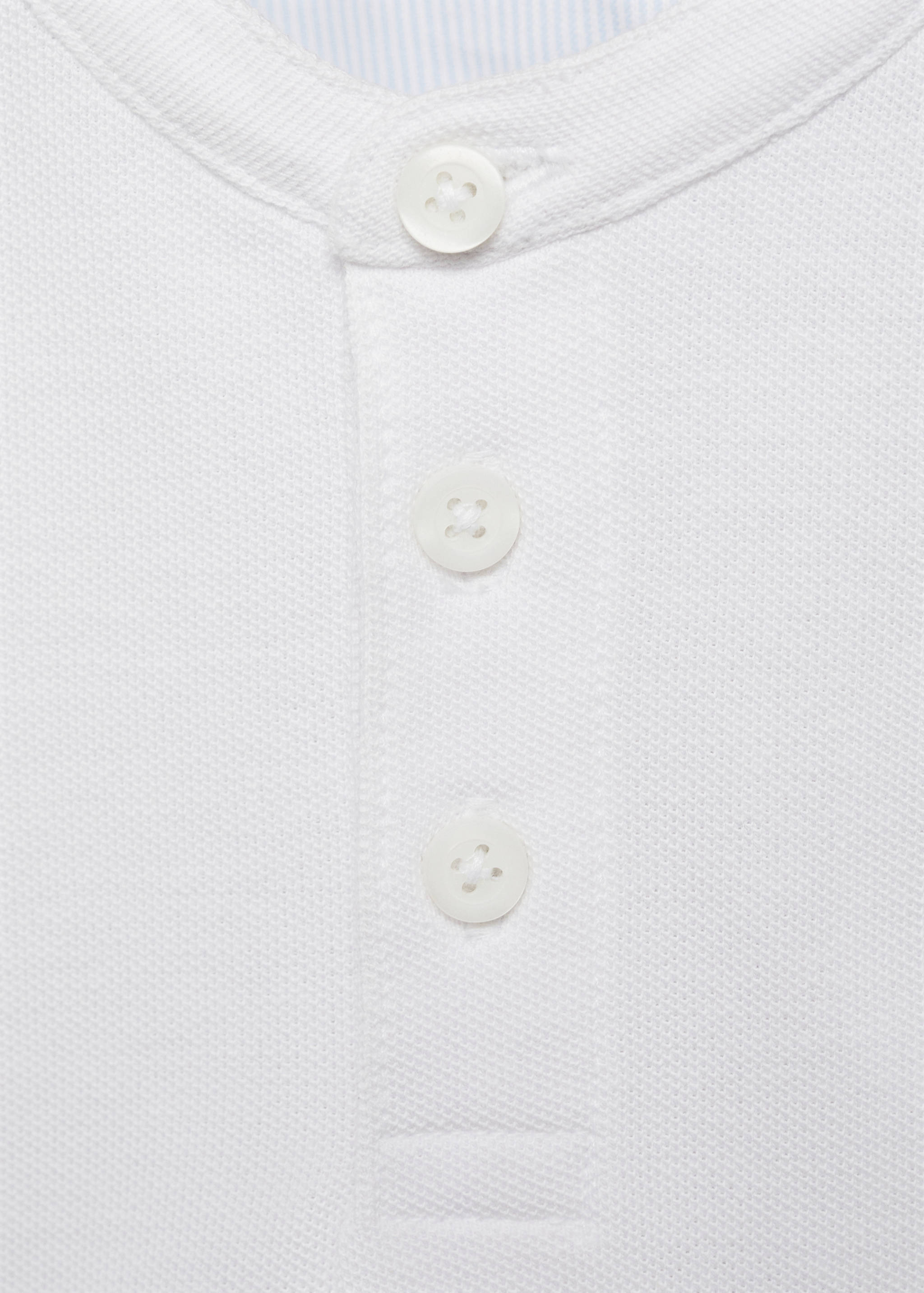 Baumwoll-Poloshirt mit Stehkragen - Detail des Artikels 8