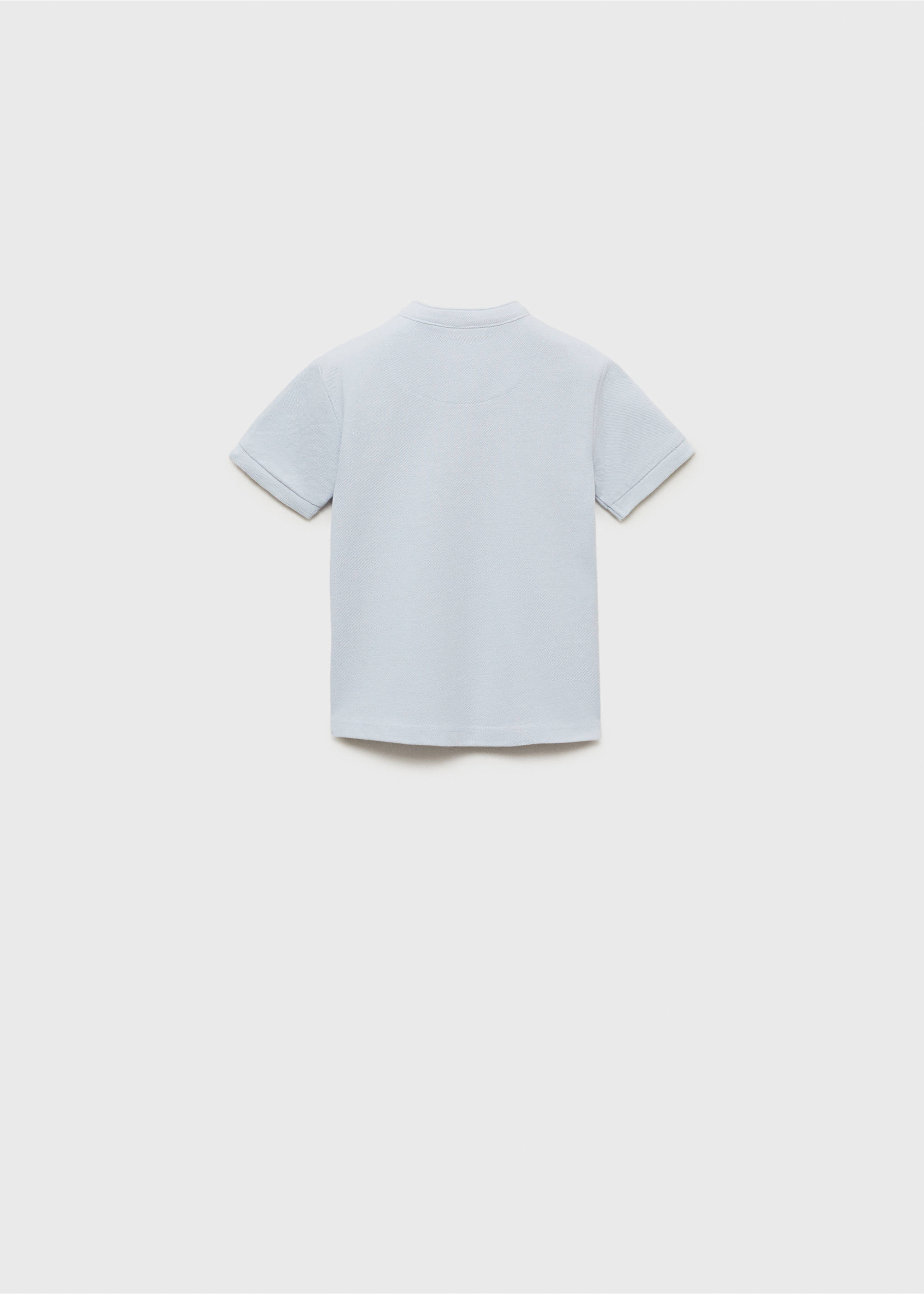 Polo coton col mao - Verso de l’article, Bleu ciel. Ref: 87064780-00.