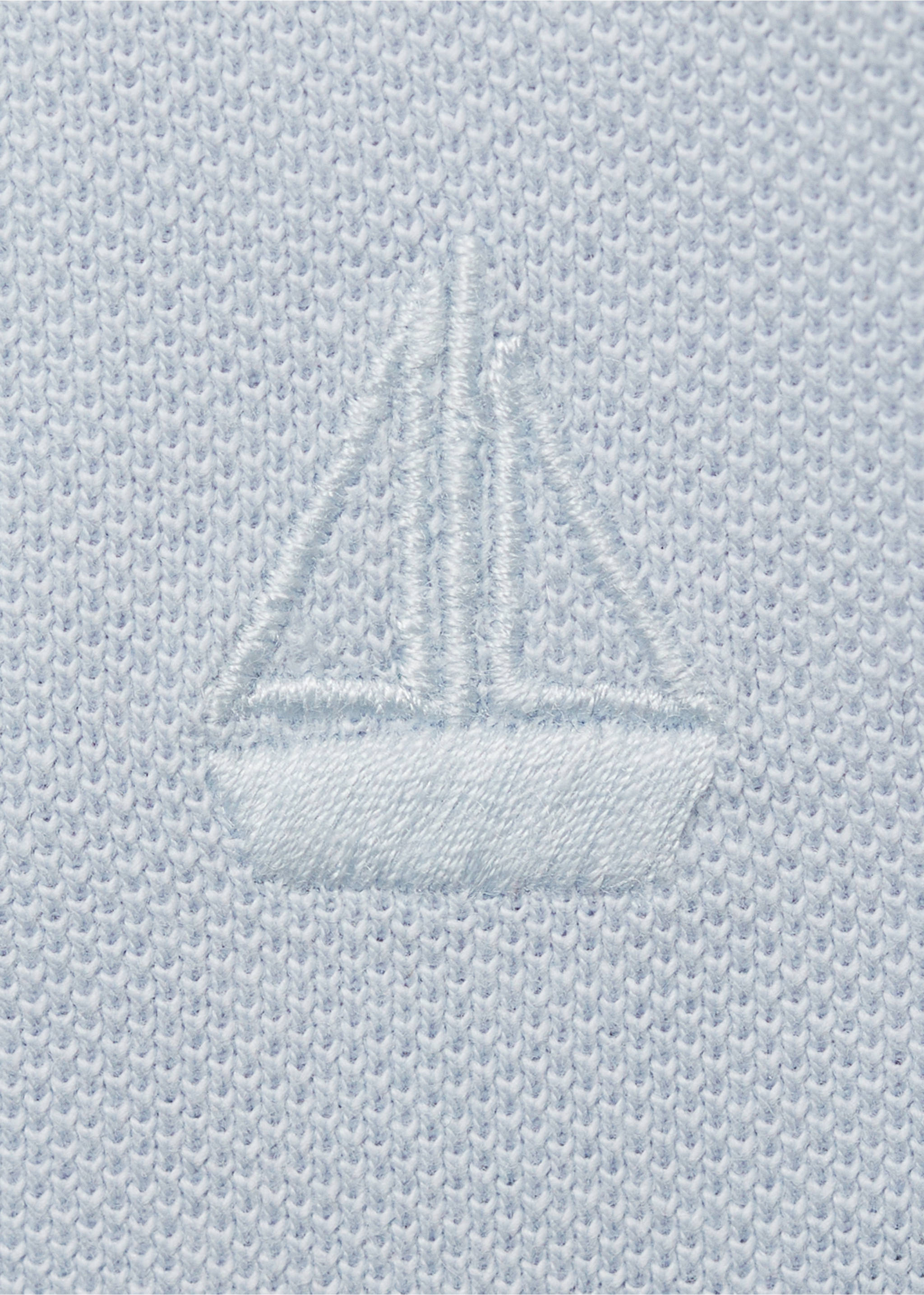 Polo coton col mao - Détail de l'article 0, Bleu ciel. Ref: 87064780-00.