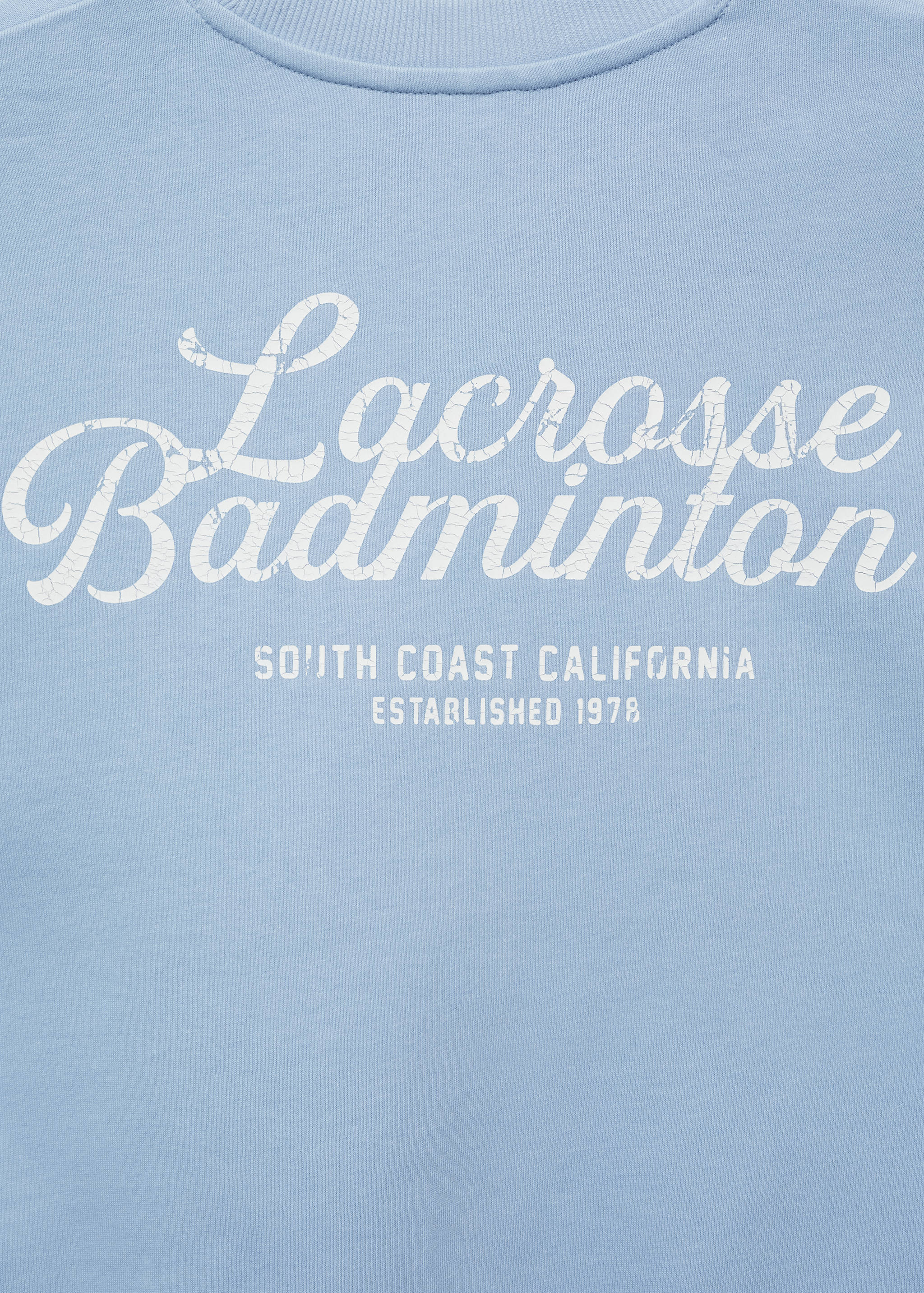 Cotton sweatshirt with printed message - Details of the article 8