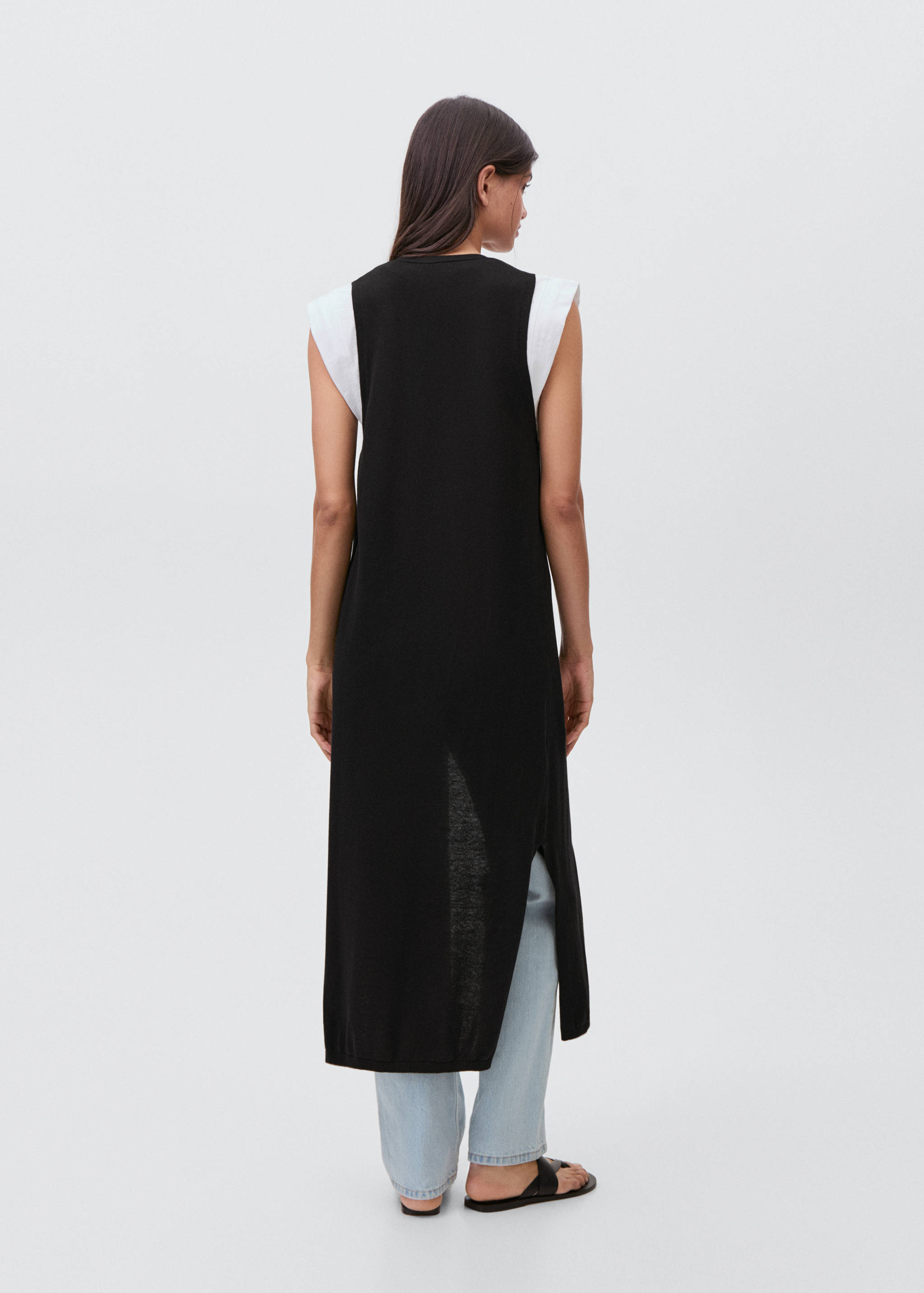 Long cotton vest - Reverse of the article