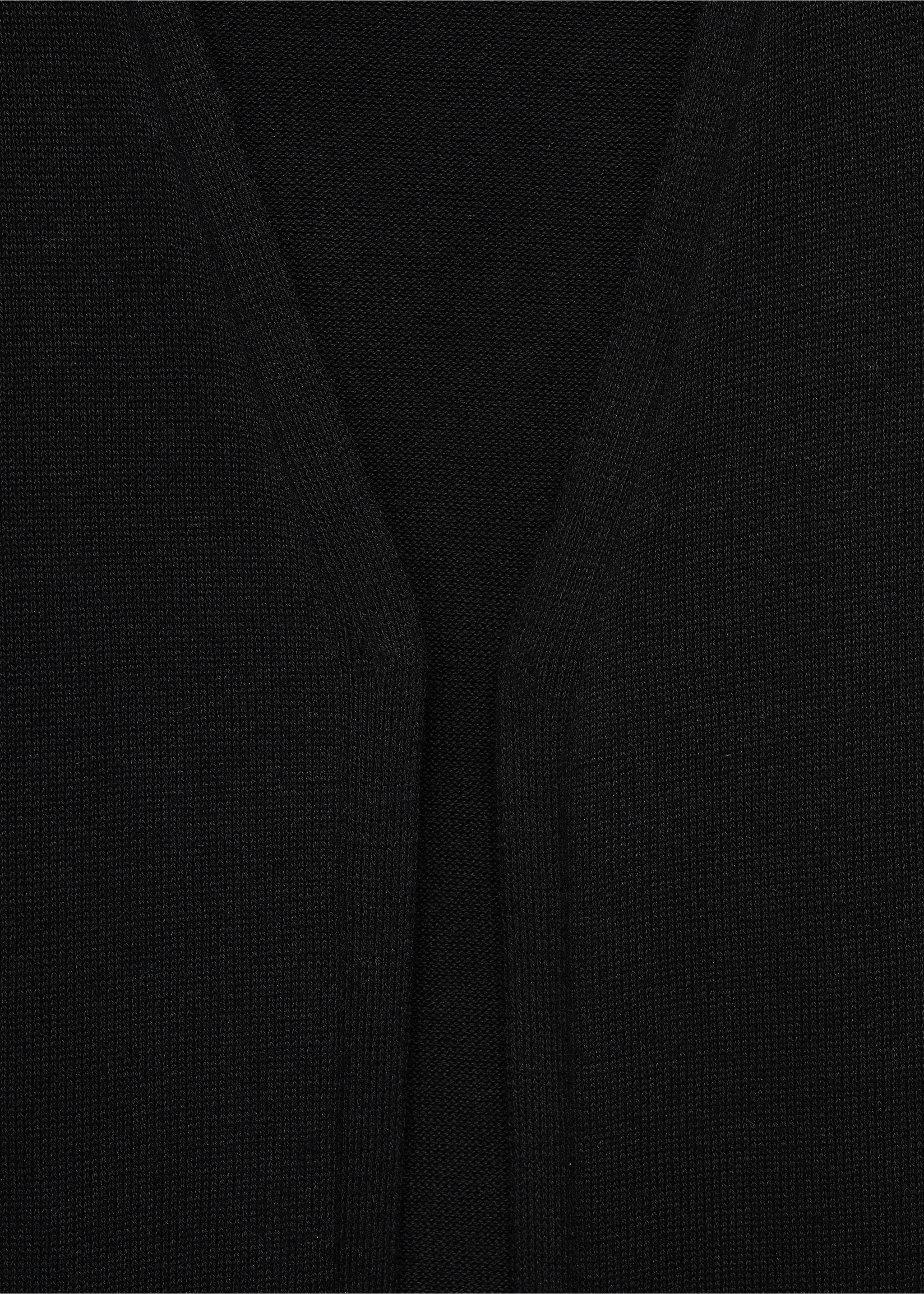 Long cotton vest - Details of the article 8, Black. Ref: 87064785-00.