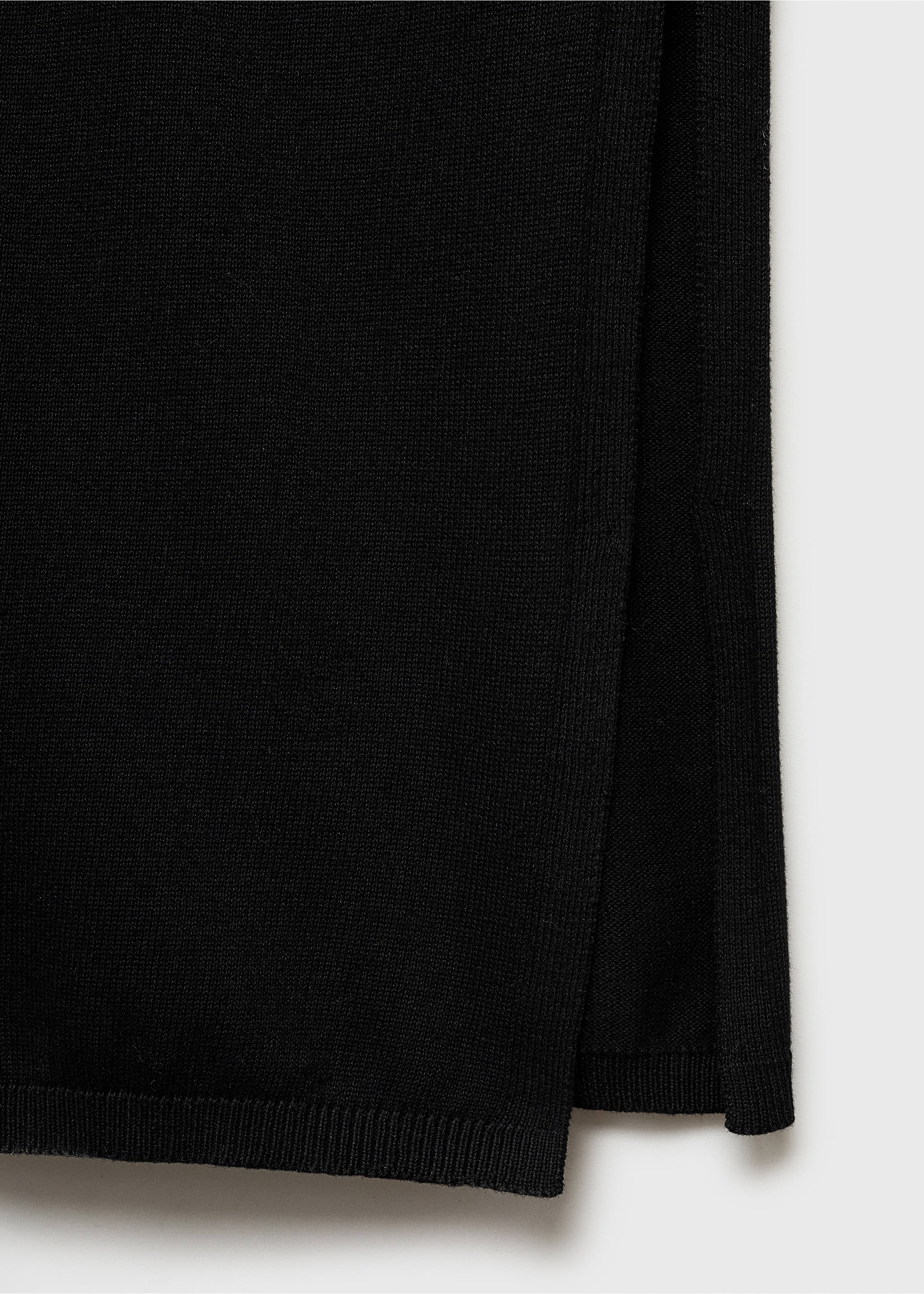 Long cotton vest - Details of the article 0, Black. Ref: 87064785-00.