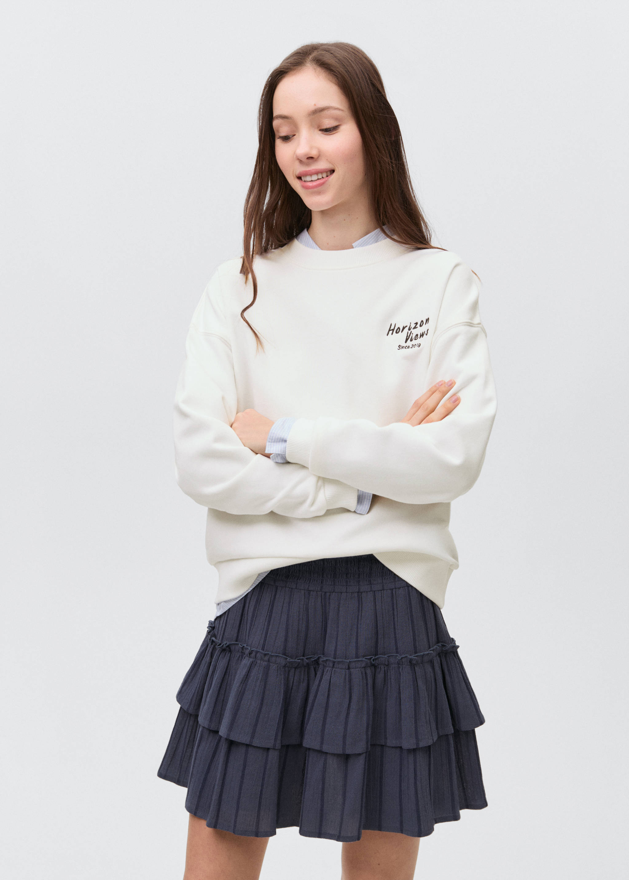 Dessuadora cotó estampada - Pla mig