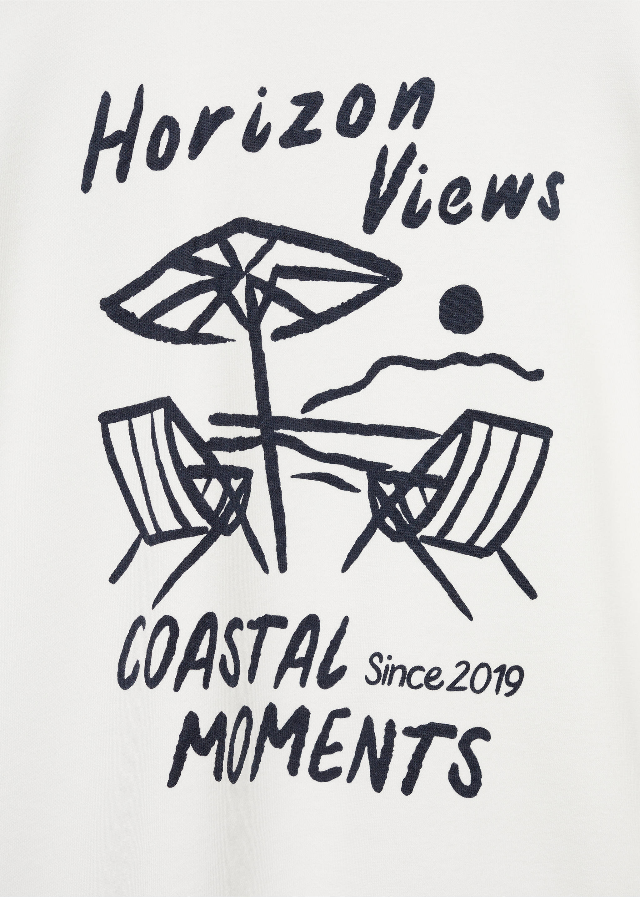 Dessuadora cotó estampada - Detall de l'article 0, Blanc trencat. Ref: 87064786-00.