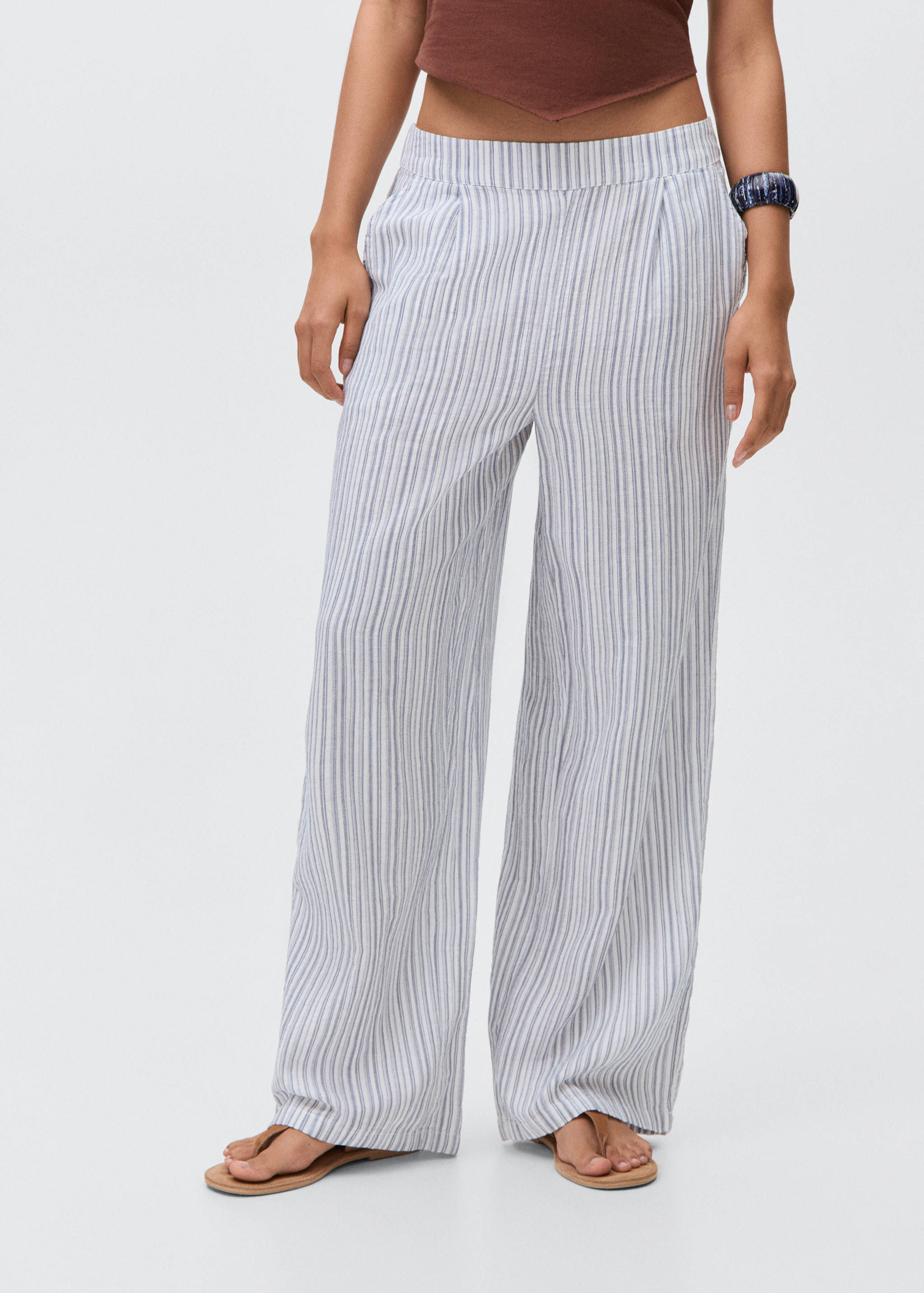 Striped cotton trousers - Details of the article 6
