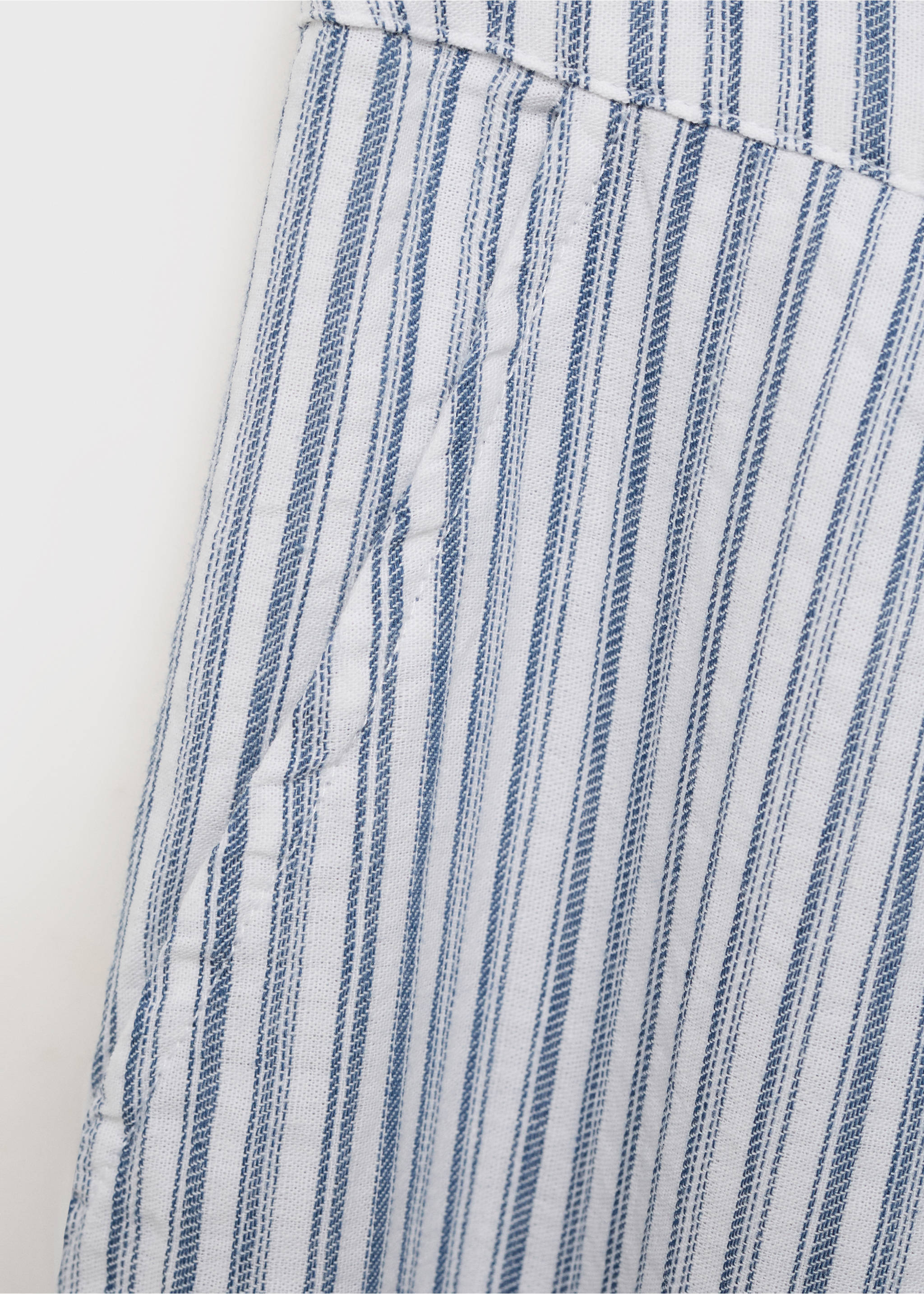 Striped cotton trousers - Details of the article 8, Sky Blue. Ref: 87064790-00.
