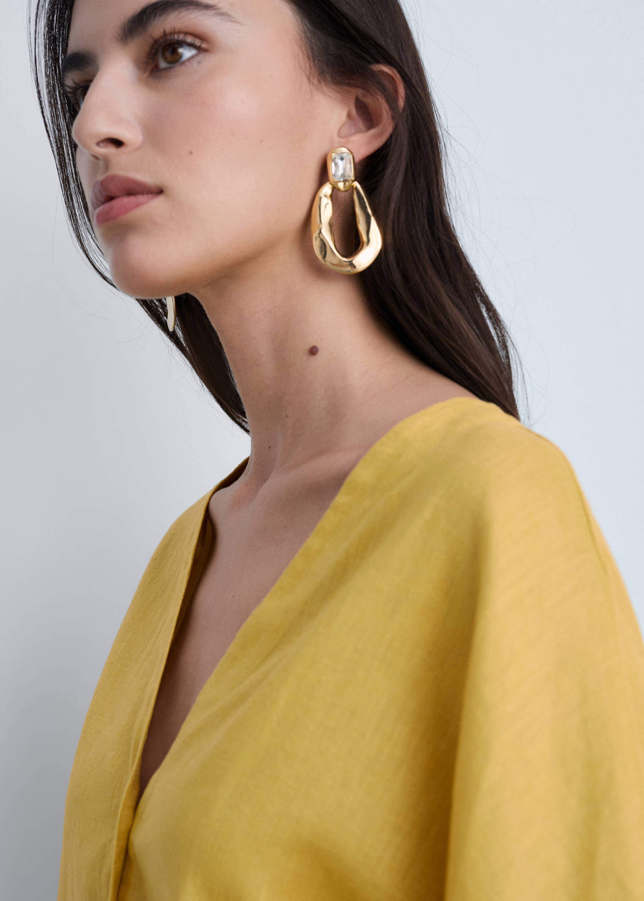 Oversize linen-blend dress - Details of the article 1