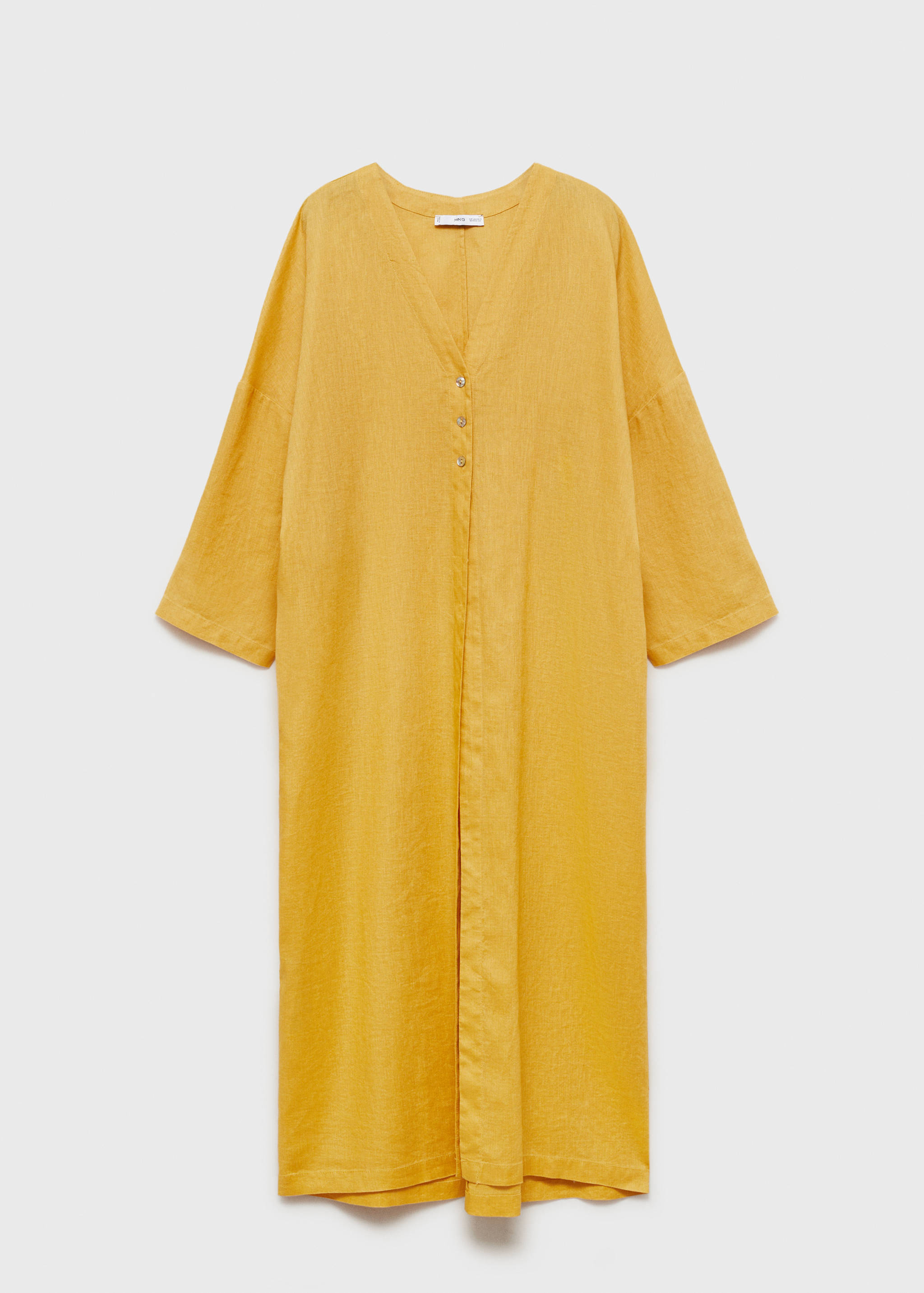 Oversize linen-blend dress - Article without model