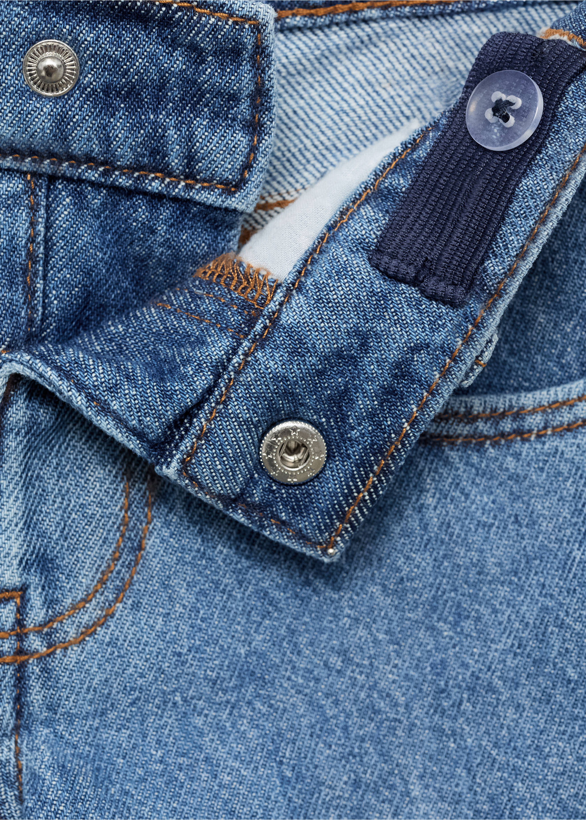 Jean droit style cargo - Détail de l'article 0, Bleu moyen. Ref: 87064794-00.