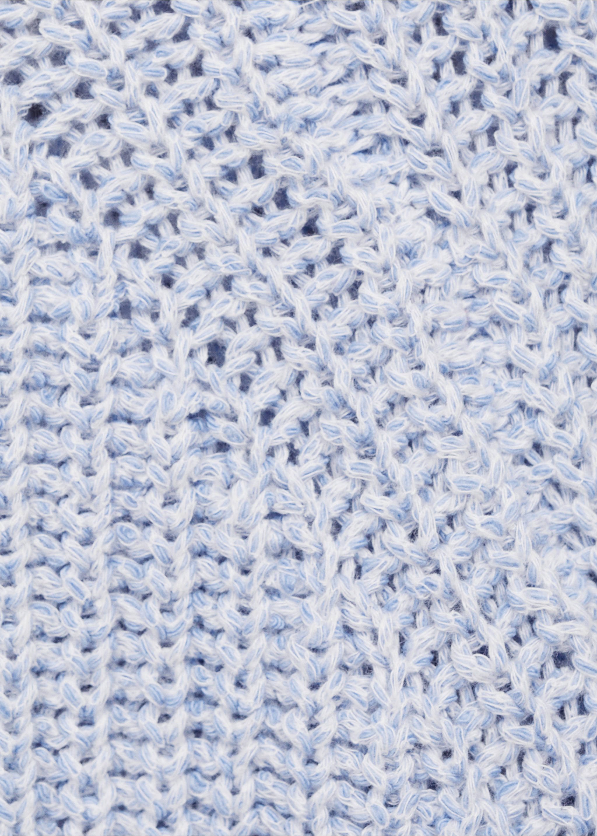 Knitted cotton sweater - Details of the article 0, Sky Blue. Ref: 87064797-00.