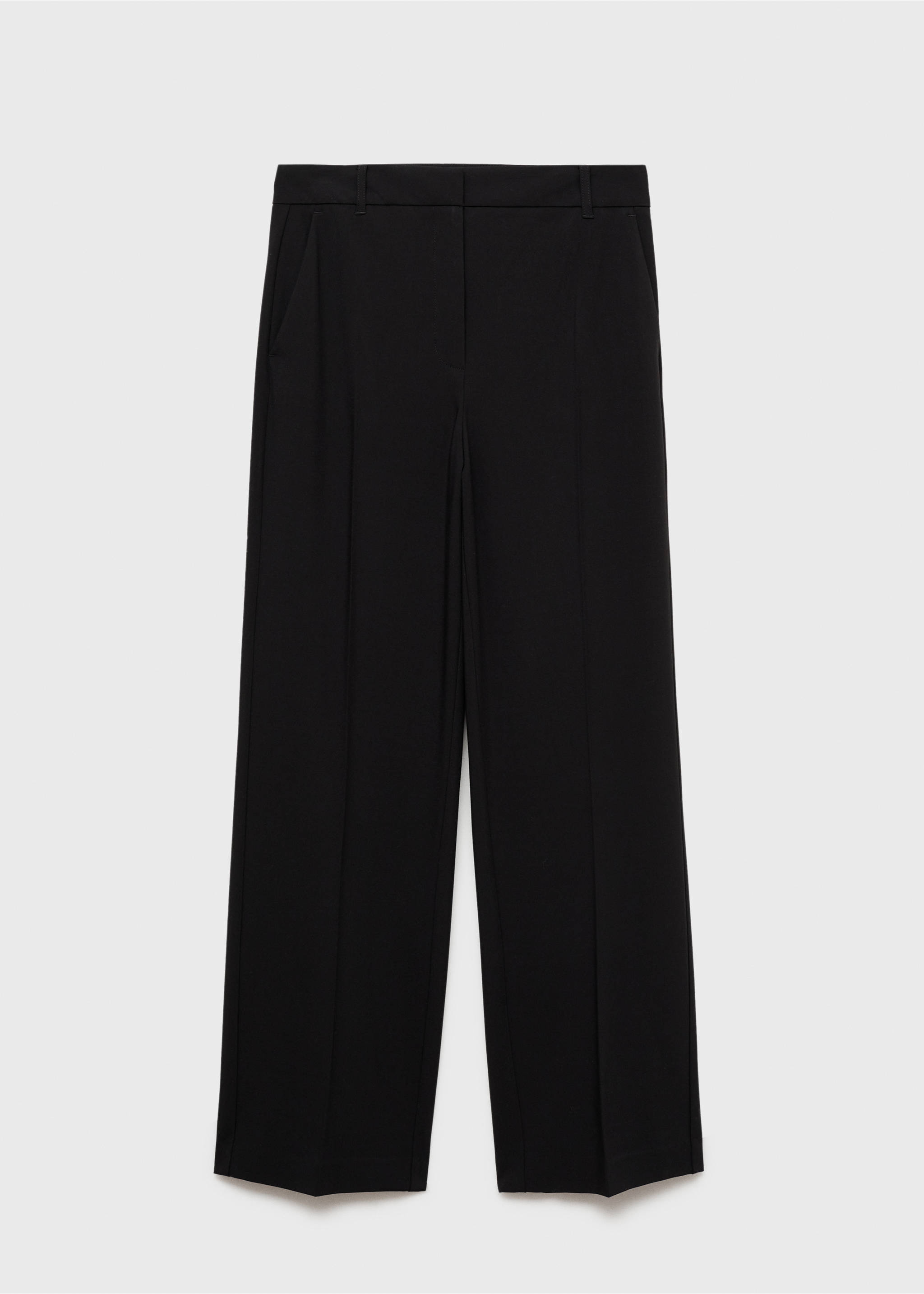 Straight mid-rise trousers - Article without model, Black. Ref: 87064800-00.