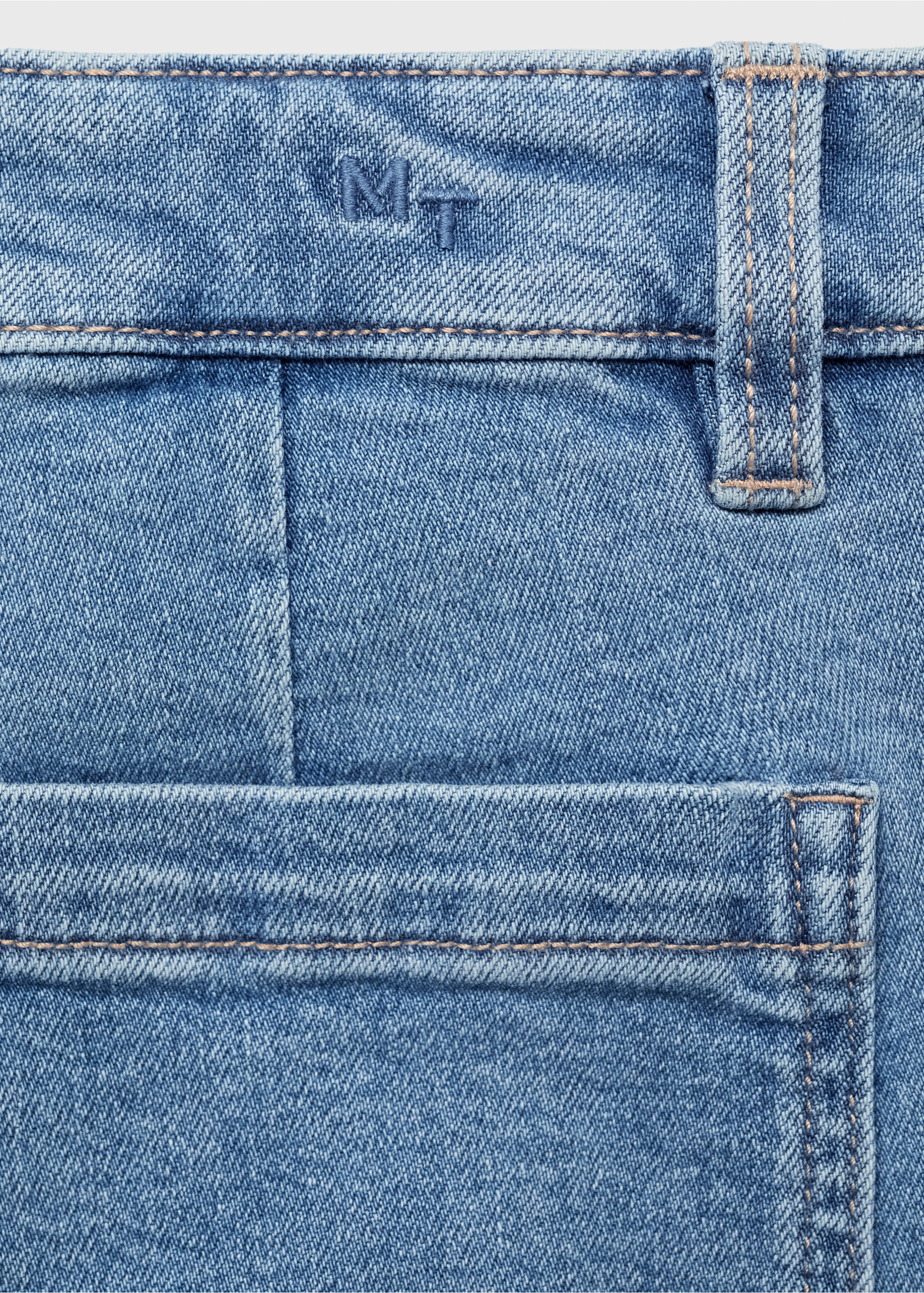 Shorts vaqueros rectos - Detalle del artículo 0, Azul medio. Ref: 87064804-00.