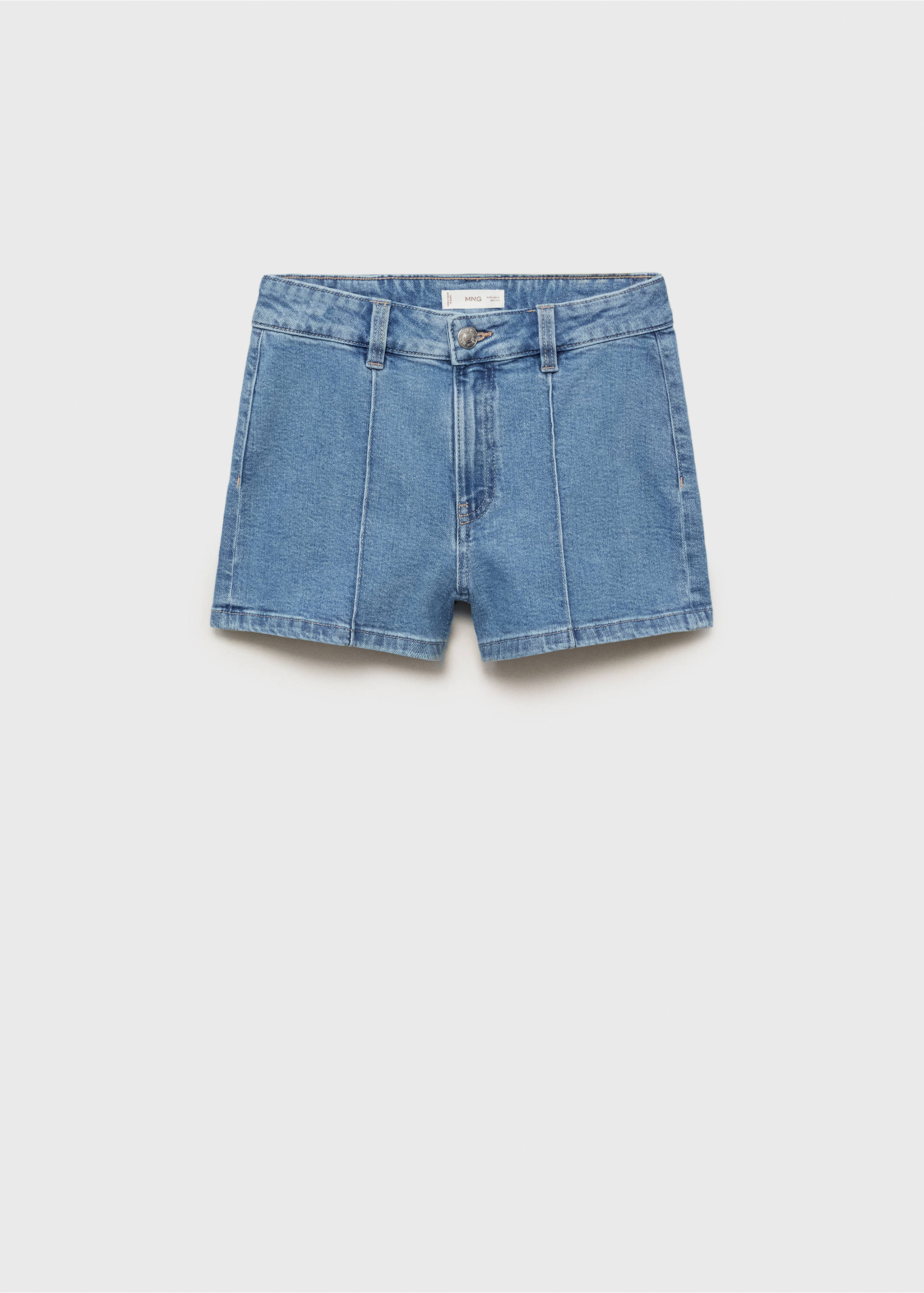 Shorts vaqueros rectos - Artículo sin modelo, Azul medio. Ref: 87064804-00.