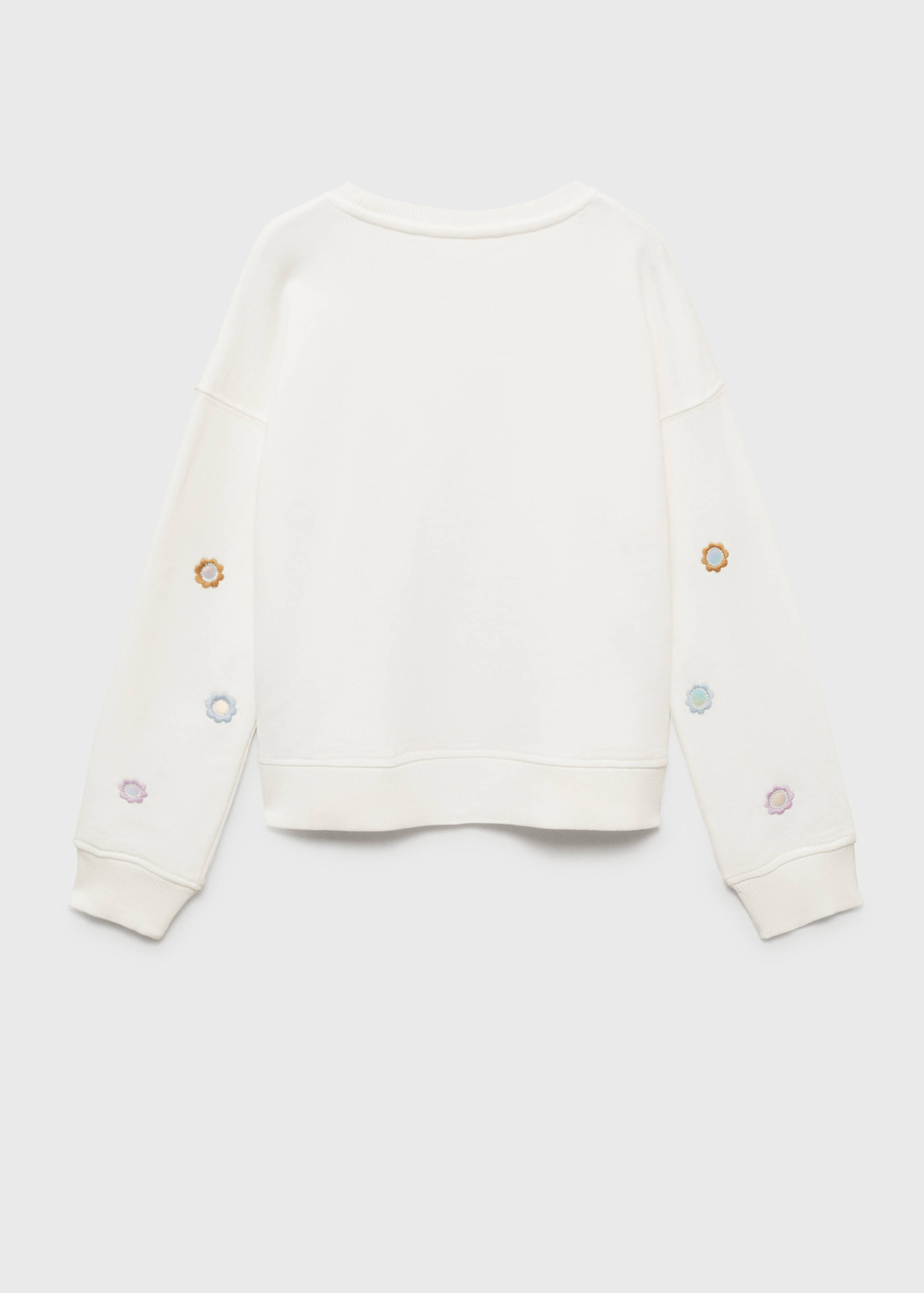 Sweatshirt with floral appliqué - Reverse of the article