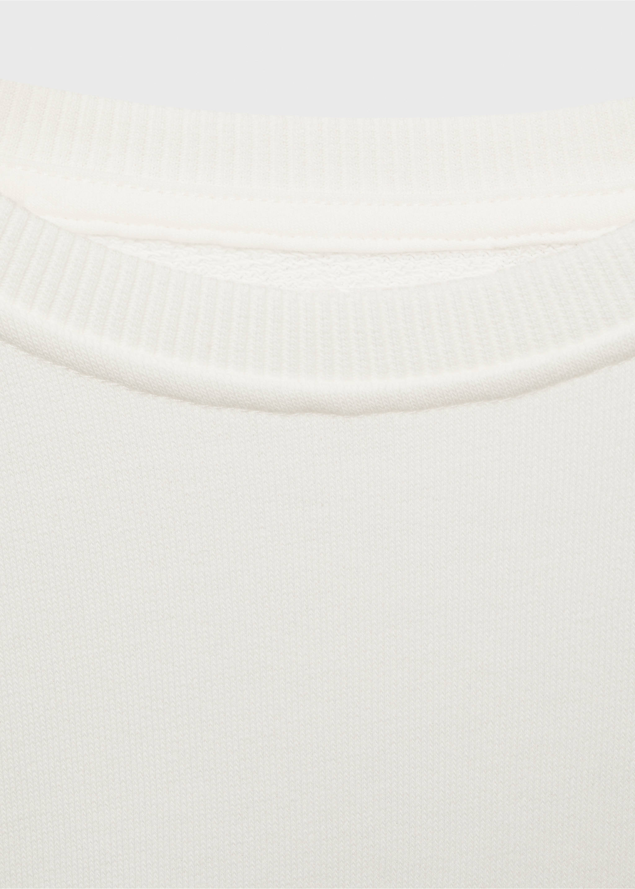 Sudadera apliques flores - Detalle del artículo 0, Blanco roto. Ref: 87064806-00.