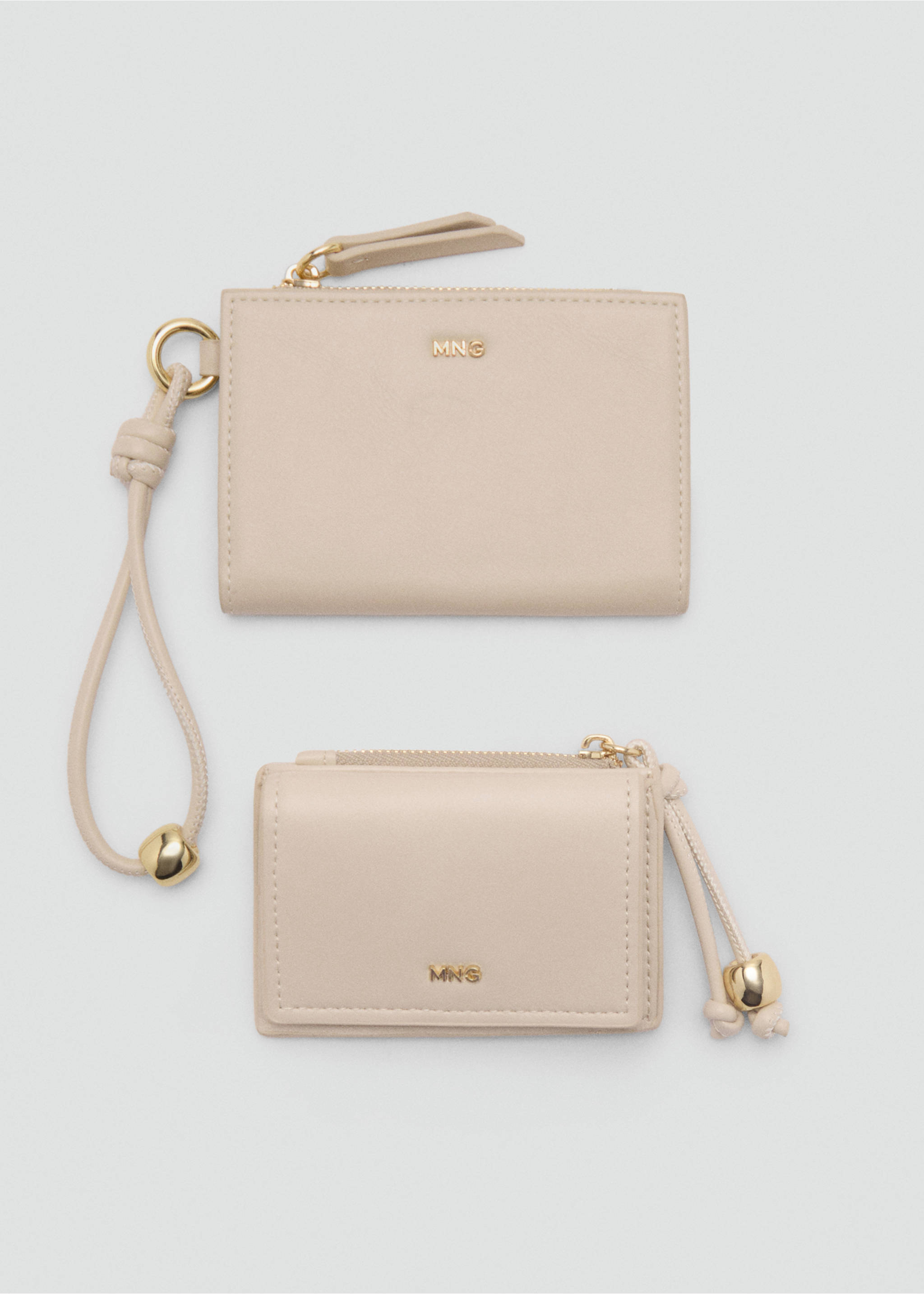 Faux-leather purse with bead detail - Details of the article 2, Off White. Ref: 87064809-00.