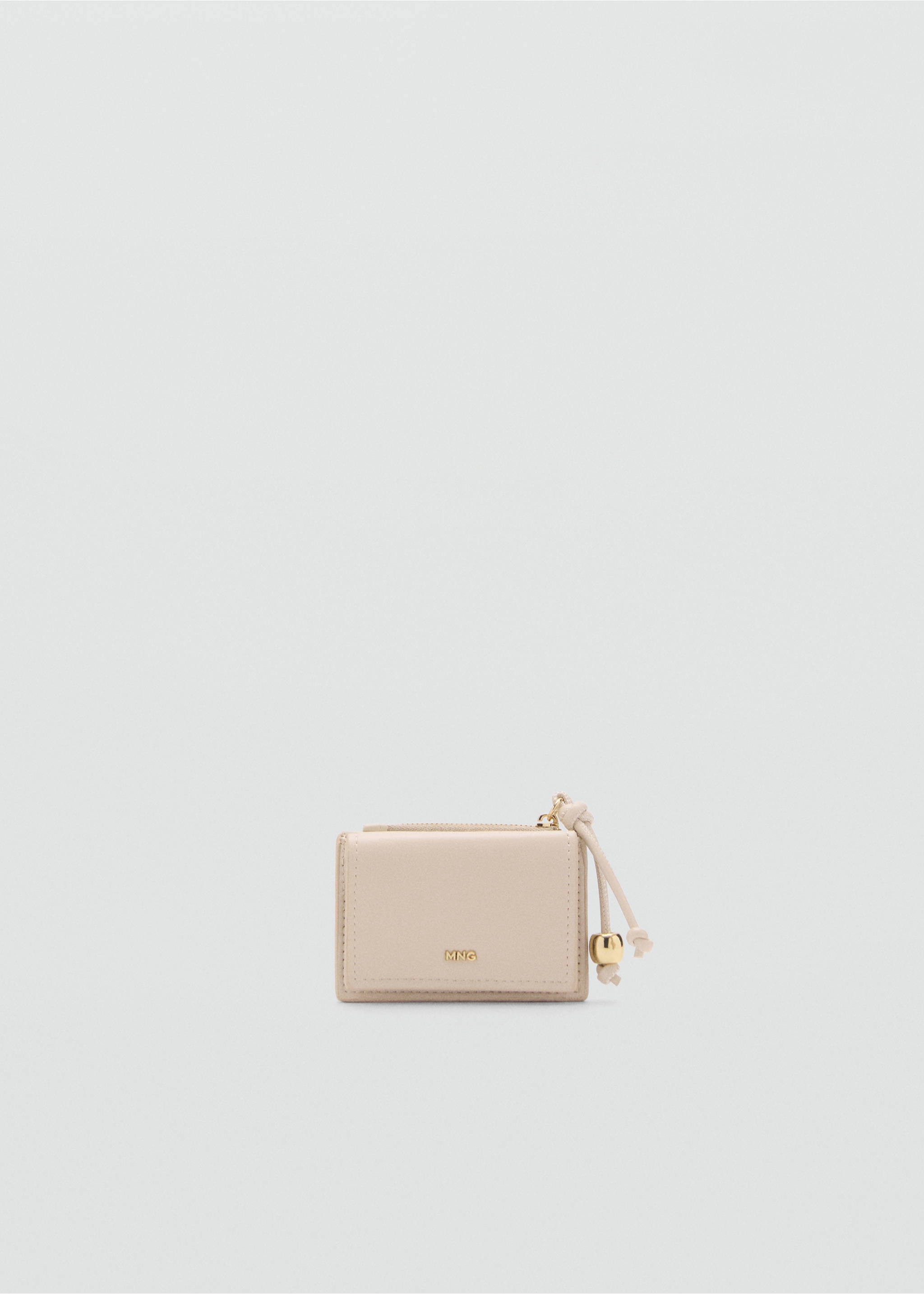 Faux-leather purse with bead detail - Article without model, Off White. Ref: 87064809-00.