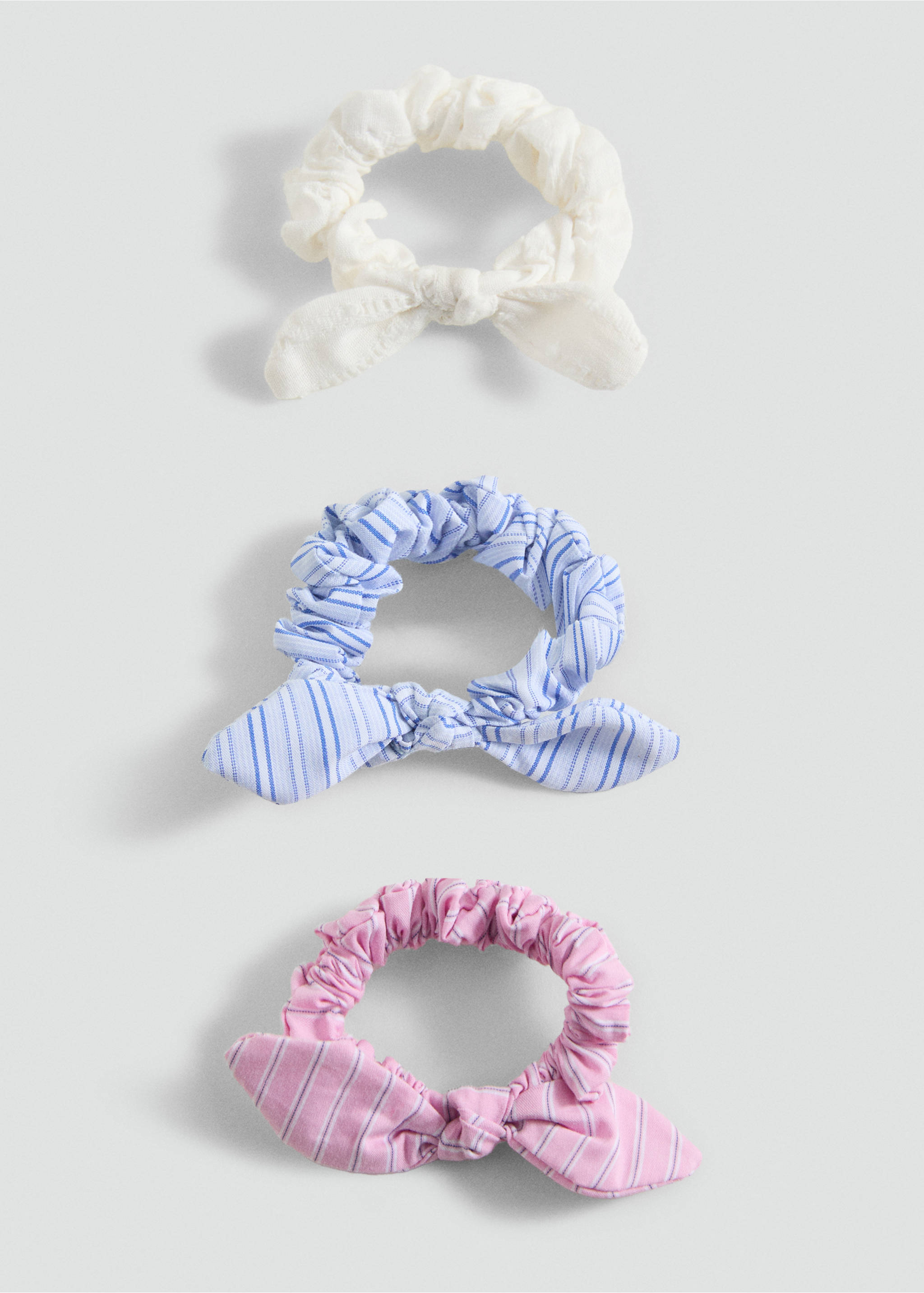 3-pak scrunchies - Artikel zonder model, Wit. Ref: 87065140-00.
