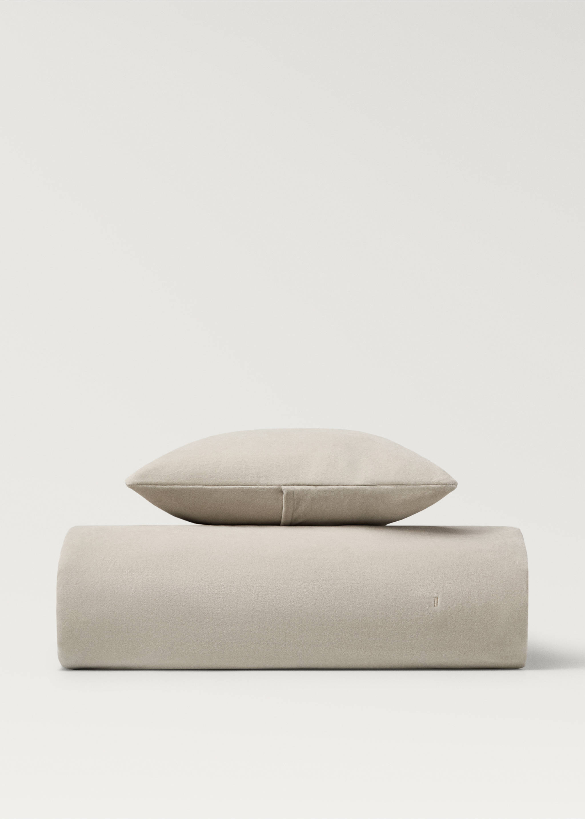 Beige bed cushion cover shown in a product detail view., Light/Pastel Grey. Ref: 87065144-00.