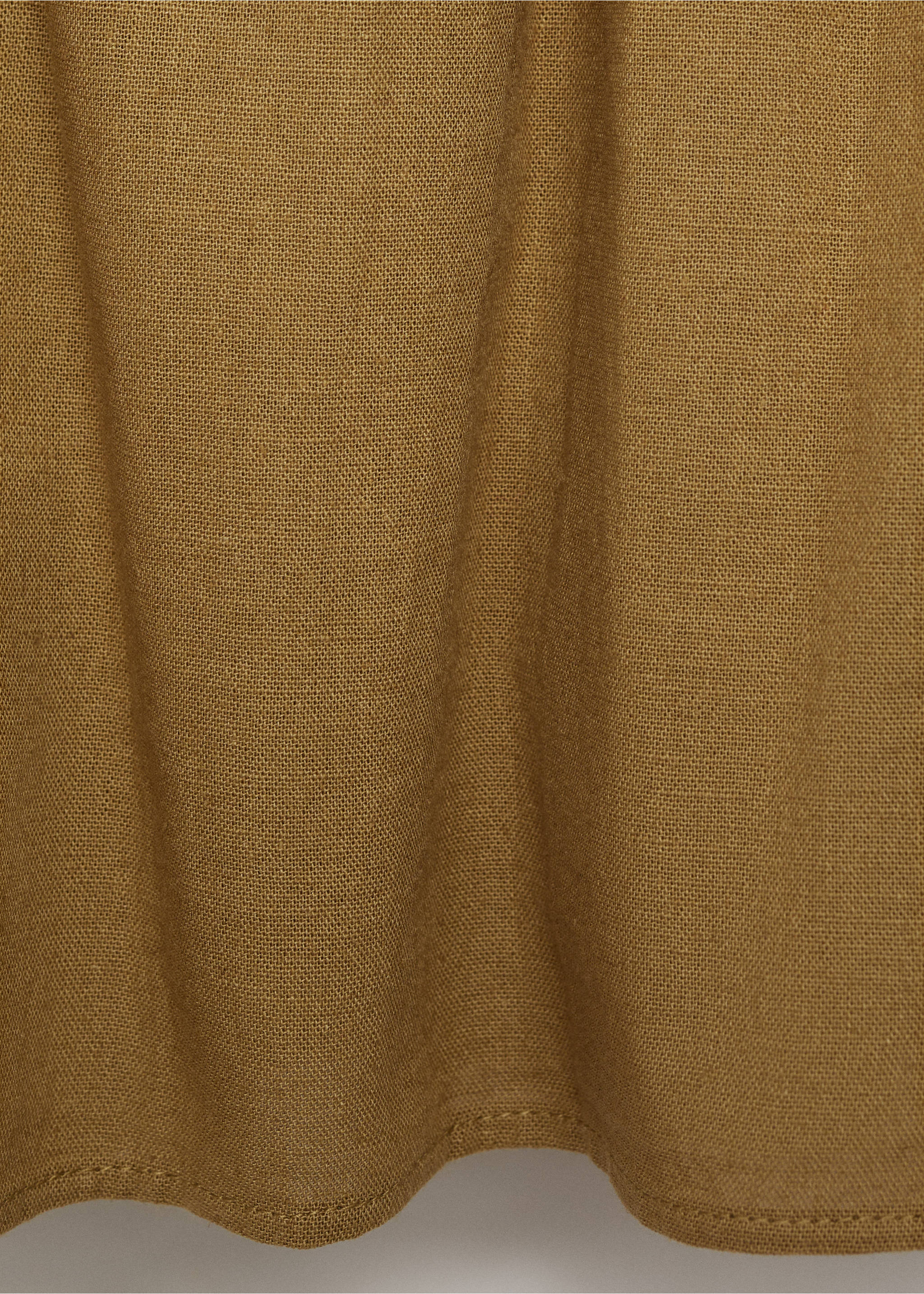 Short skirt with embroidered waist - Details of the article 0, Olive Green. Ref: 87065726-00.