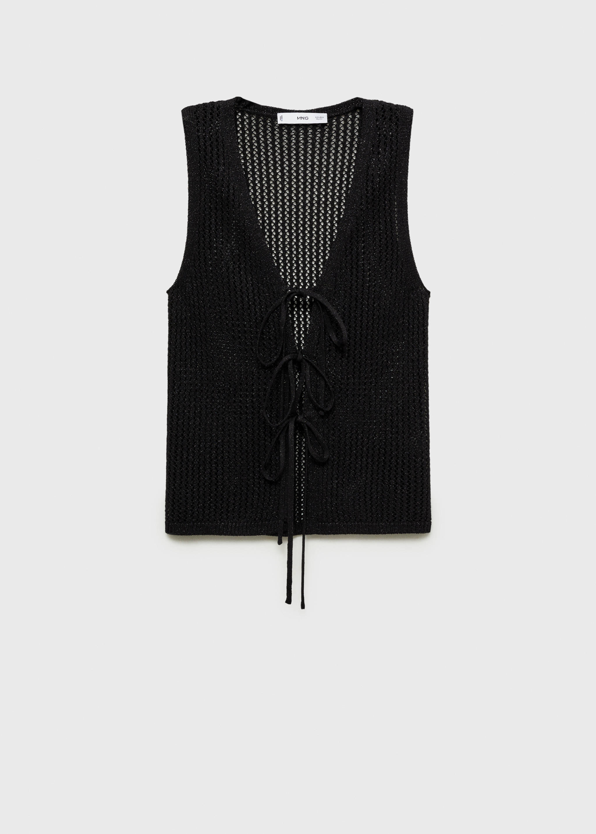 Knitted vest with lace pattern - Article without model