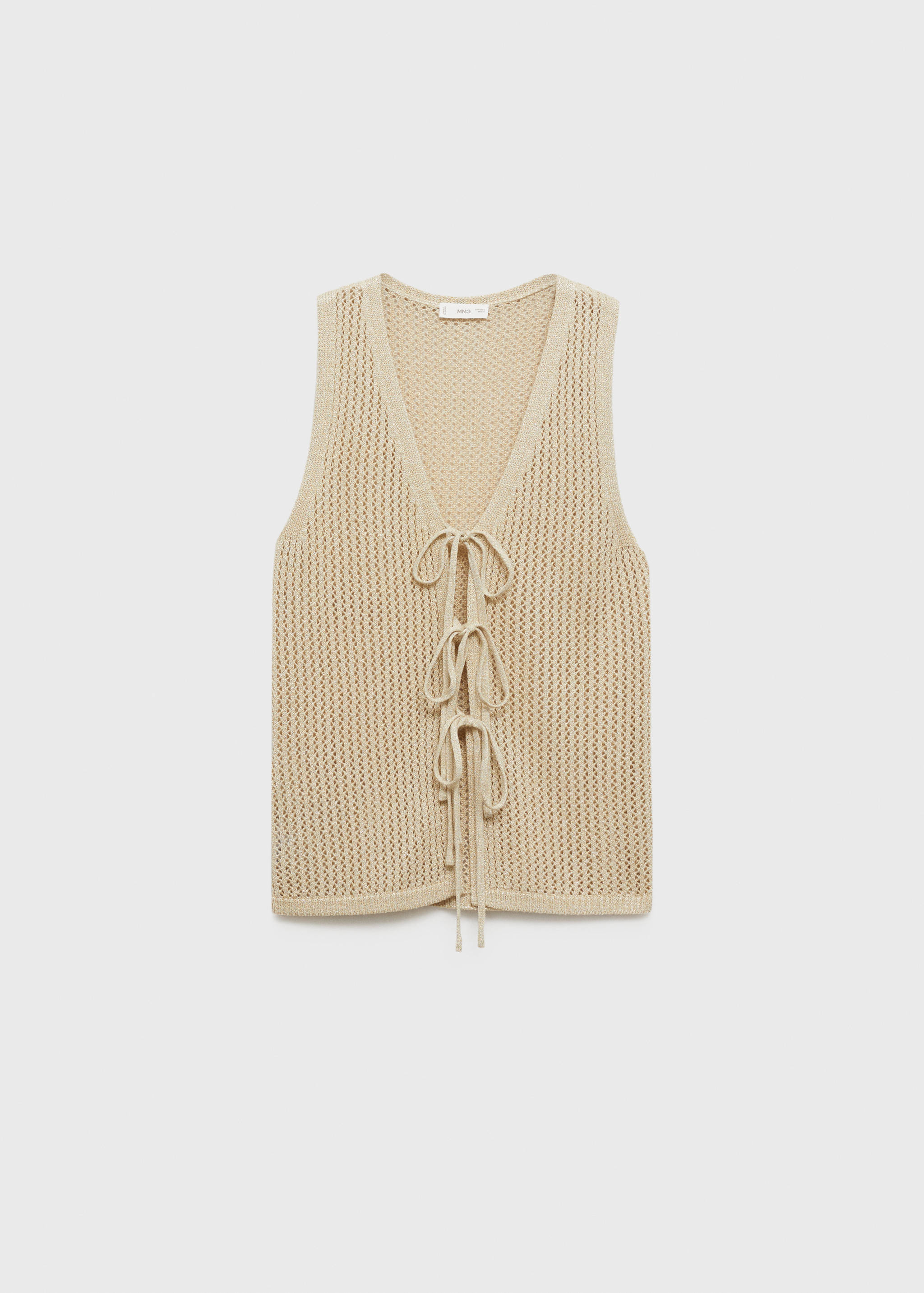 Knitted vest with lace pattern - Article without model