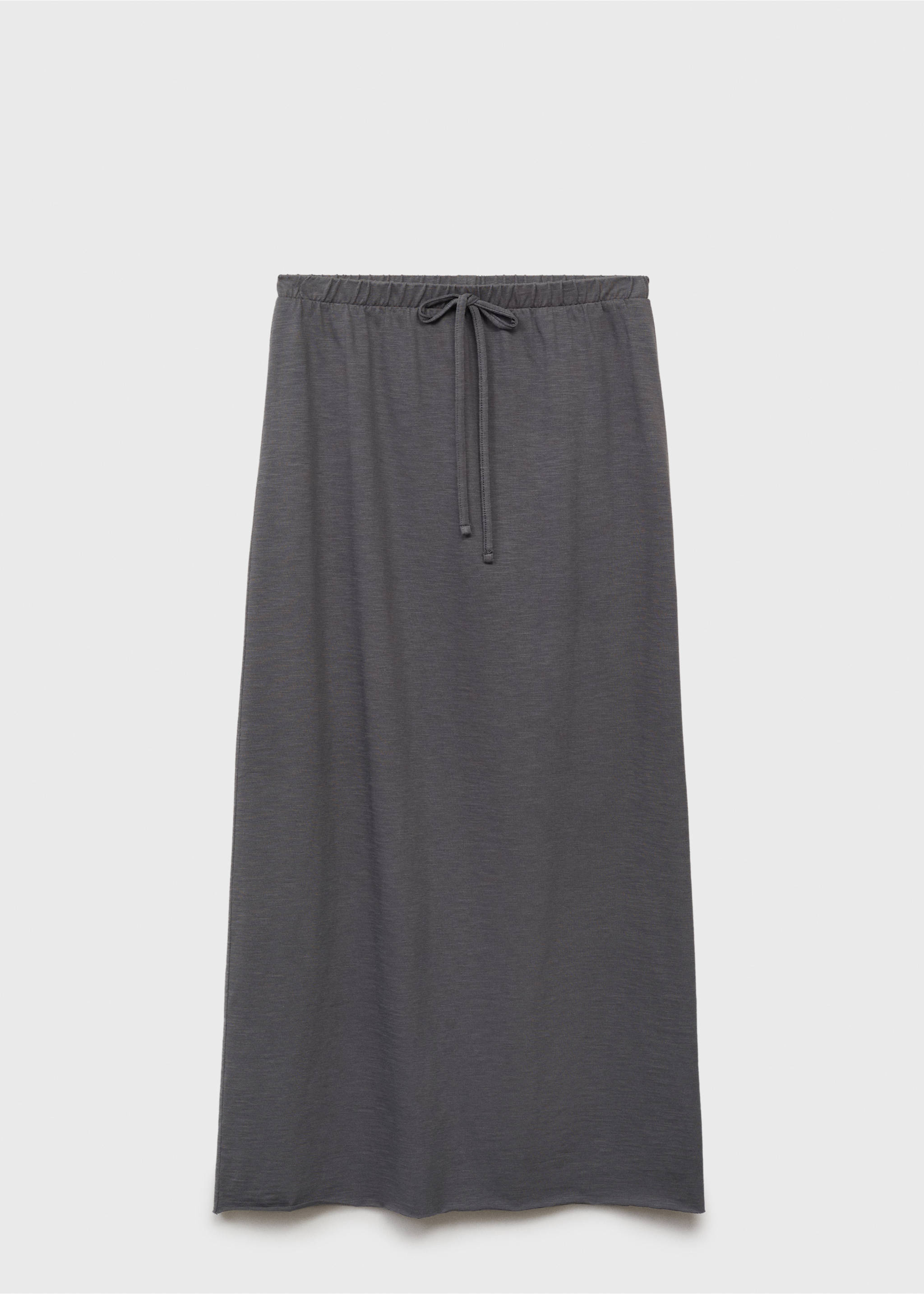 Long knitted skirt - Article without model, Charcoal. Ref: 87065728-00.