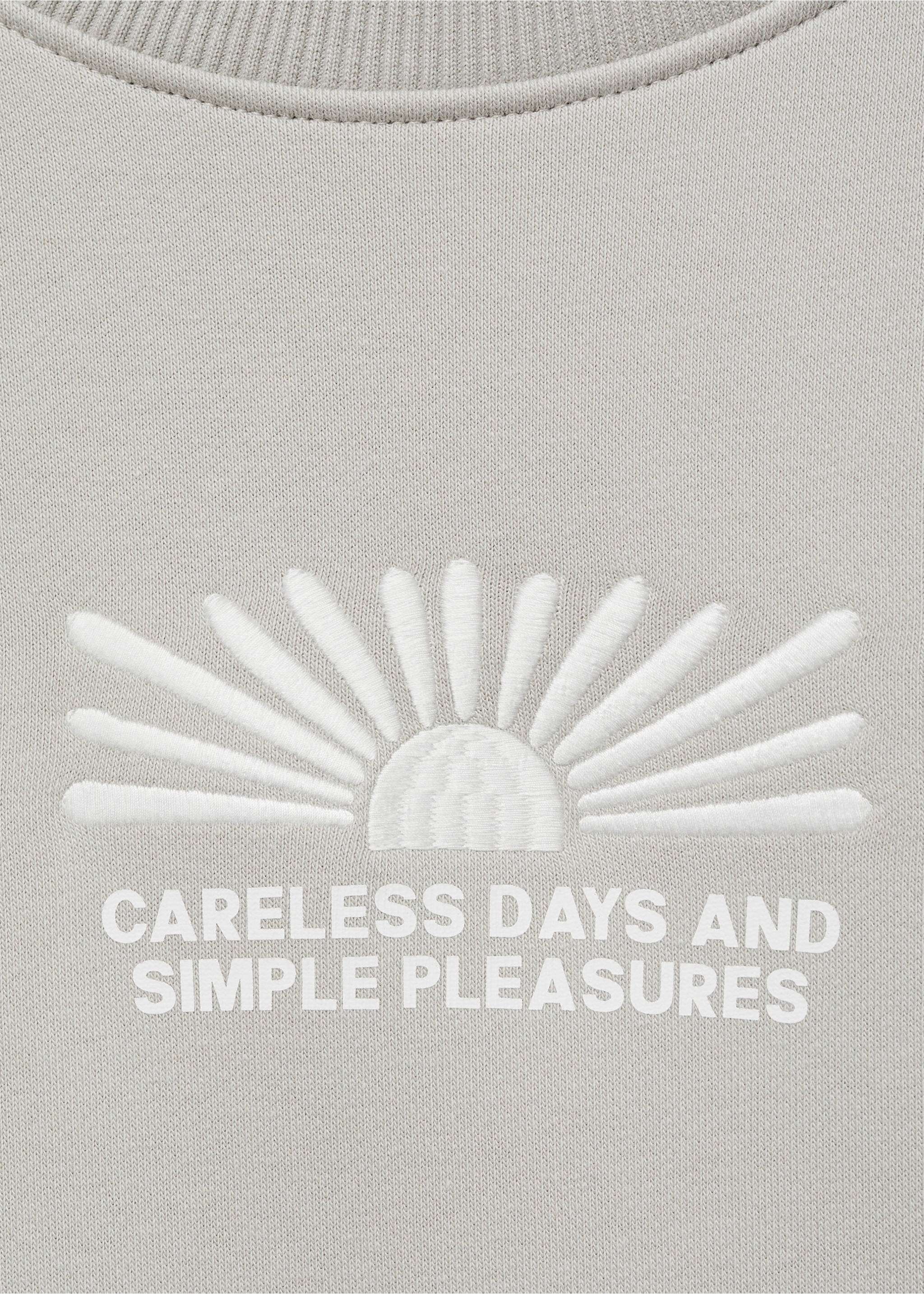 Printed cotton sweatshirt - Details of the article 8, Grey. Ref: 87065729-00.
