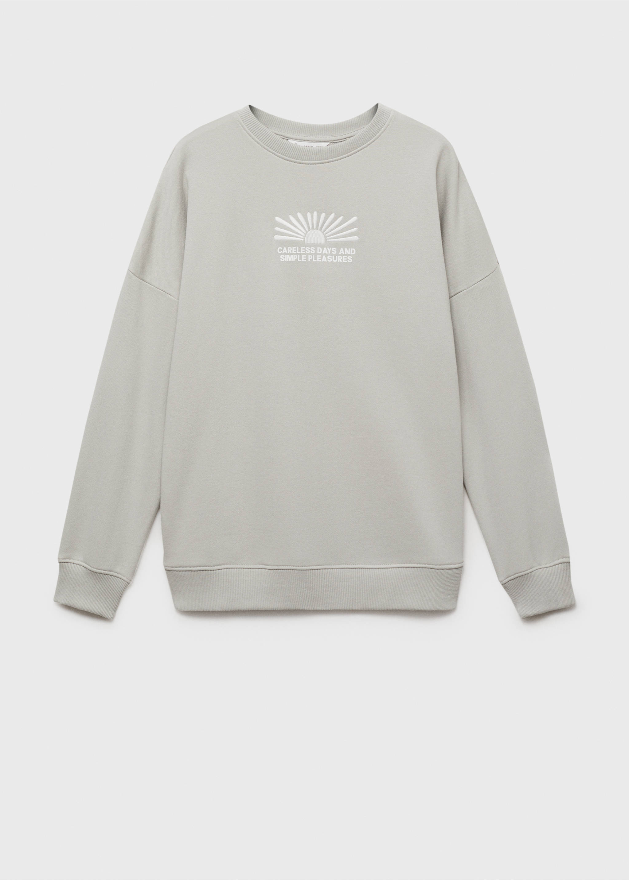 Printed cotton sweatshirt - Article without model, Grey. Ref: 87065729-00.