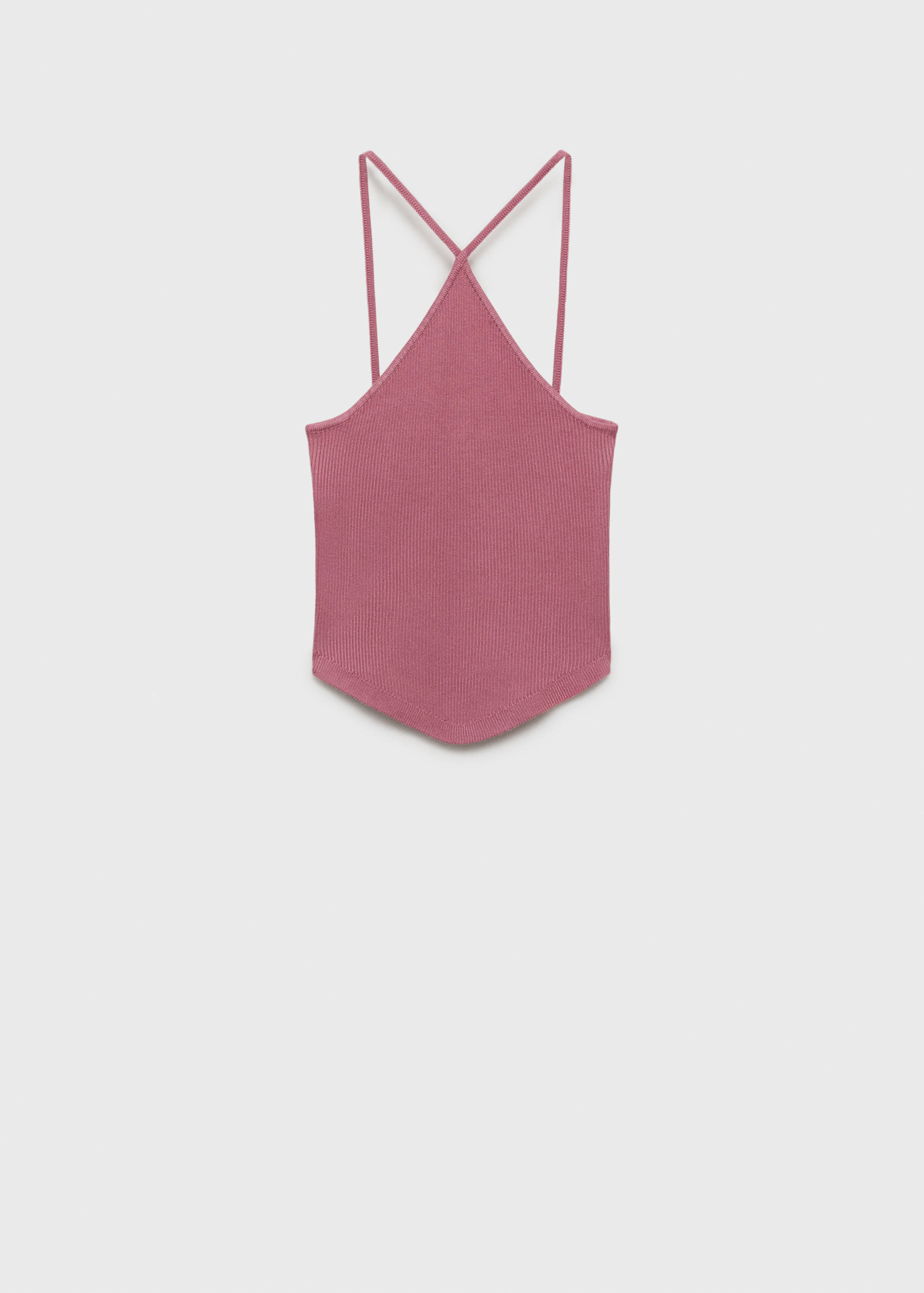 Ribbed halter-neck top - Article without model