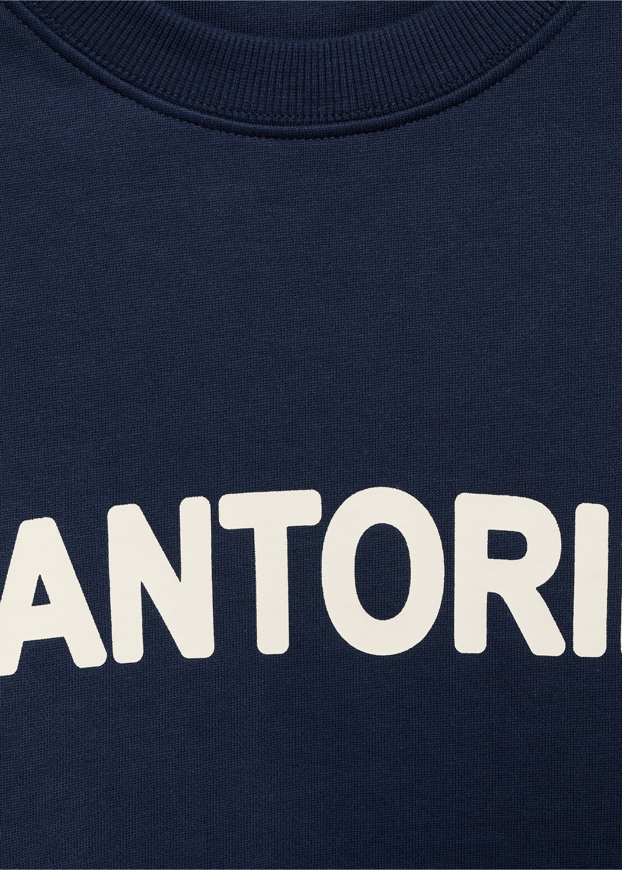 Cotton sweatshirt with printed message - Details of the article 8, Dark Navy. Ref: 87065737-00.