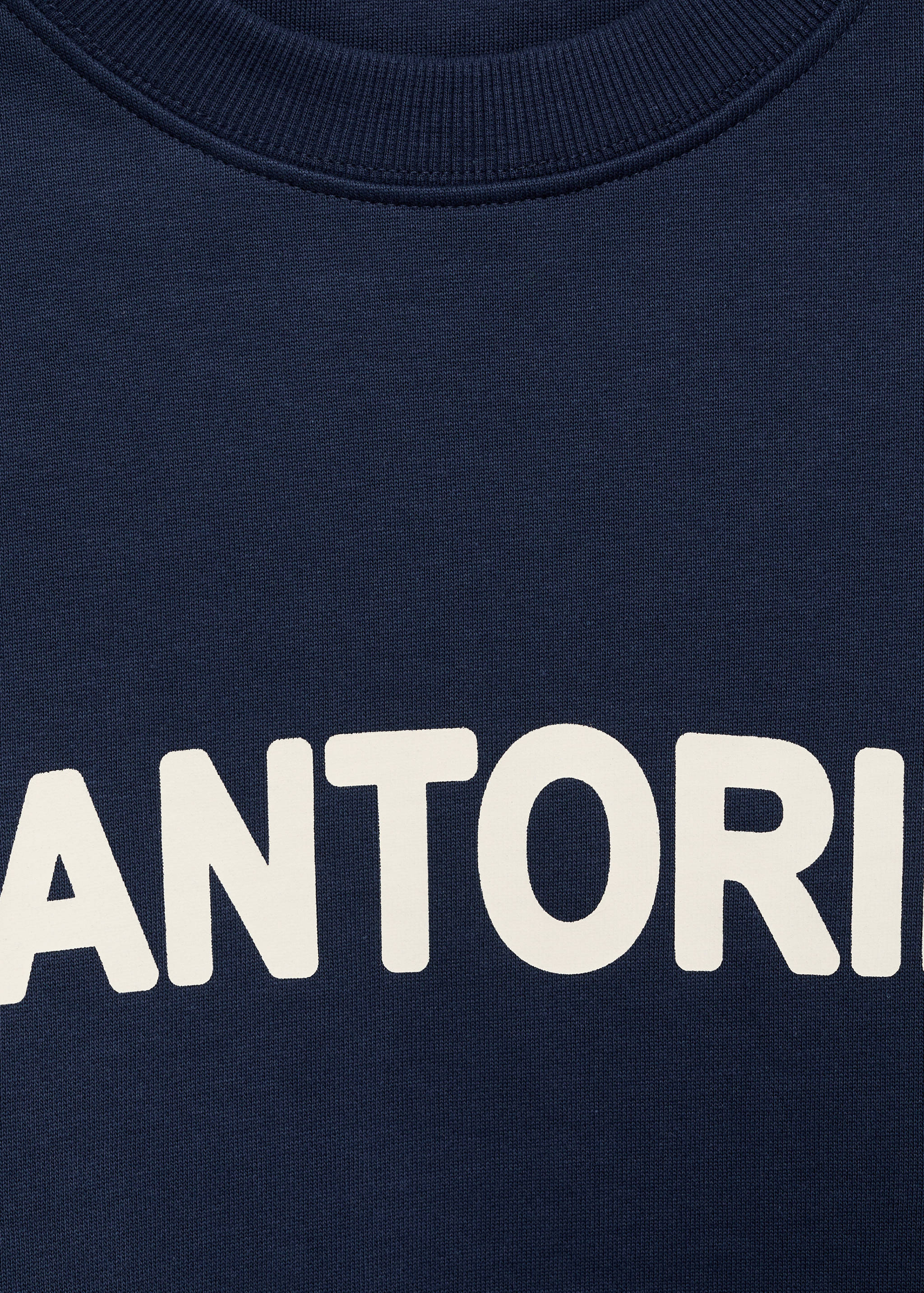 Cotton sweatshirt with printed message - Details of the article 8